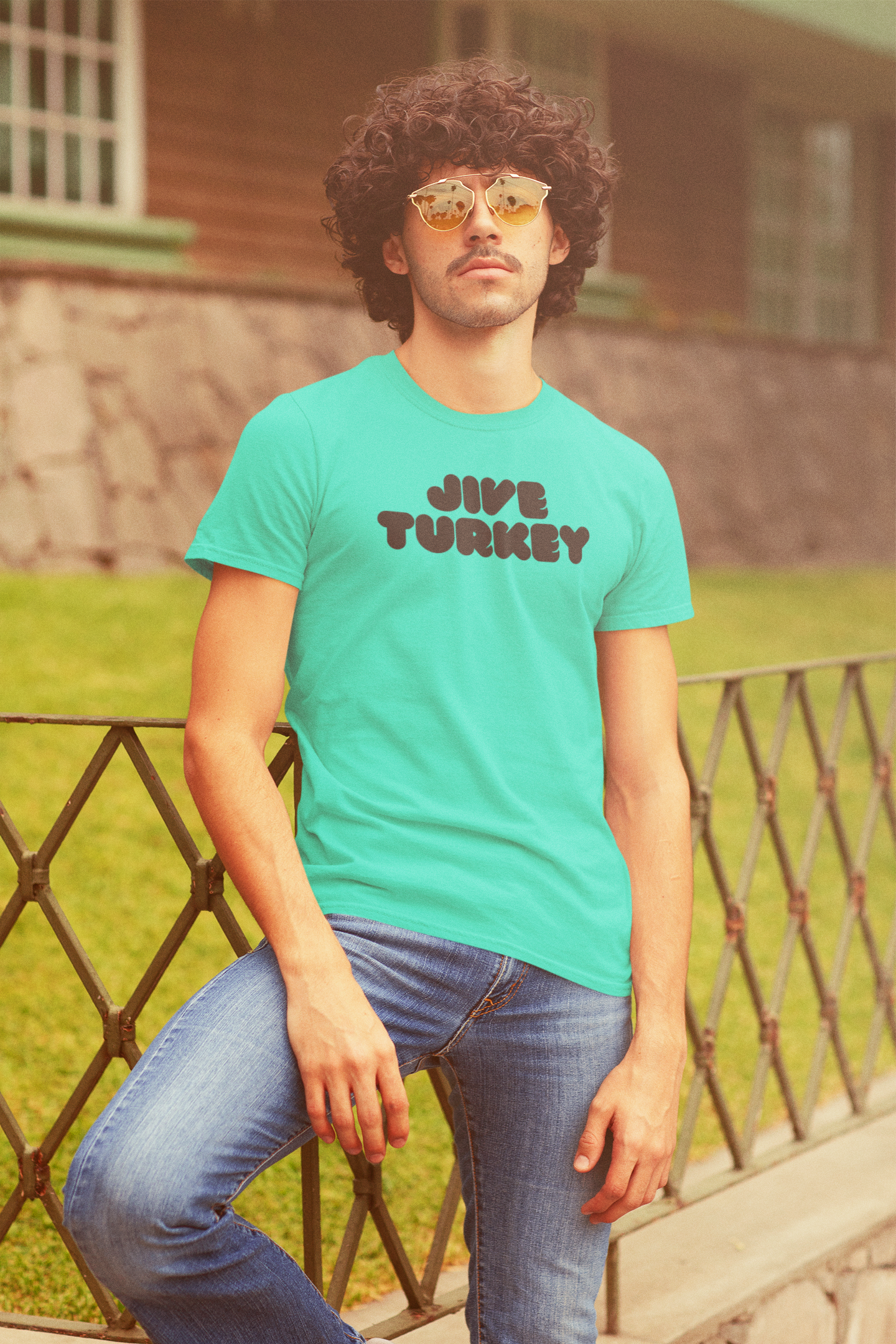 Men's Jive Turkey Mint Green T-Shirt