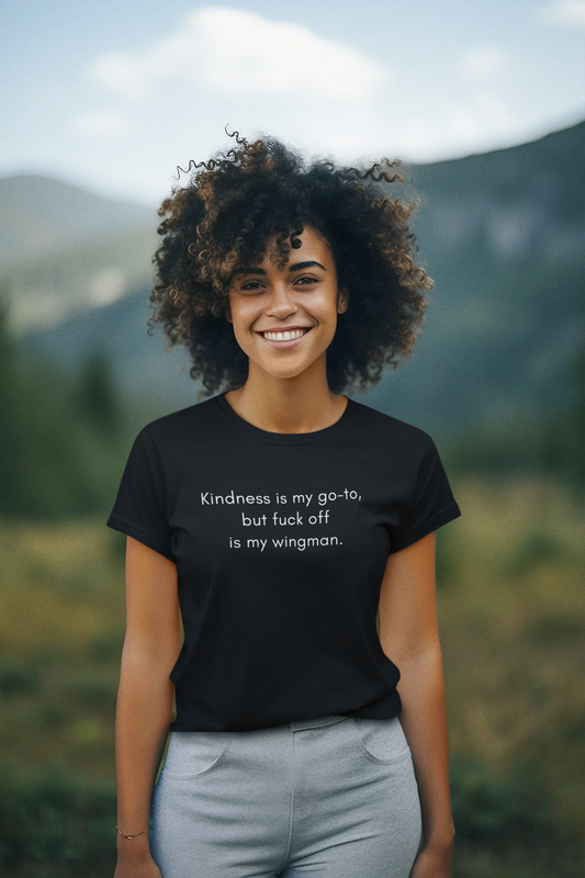 Women's Kindness Is My Go-To Black T-Shirt