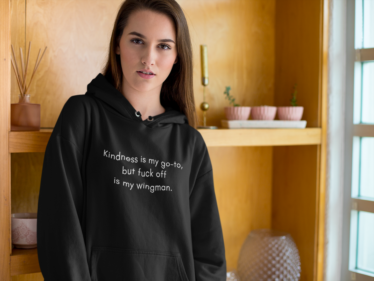 Women's Kindness Is My Go-To Black Hoodie