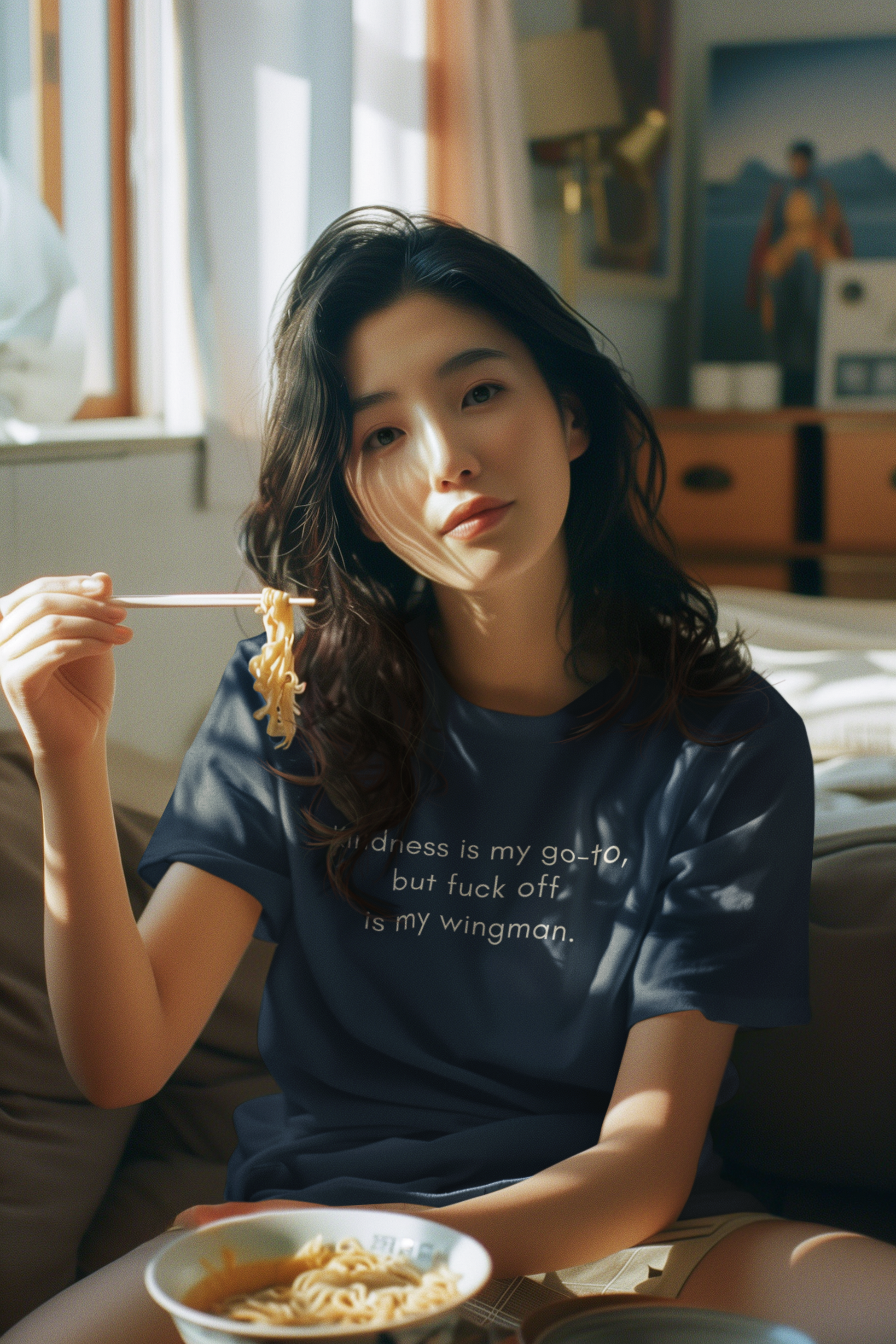 Women's Kindness Is My Go-To Blue T-Shirt