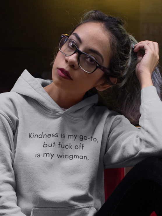 Women's Kindness Is My Go-To Gray Hoodie