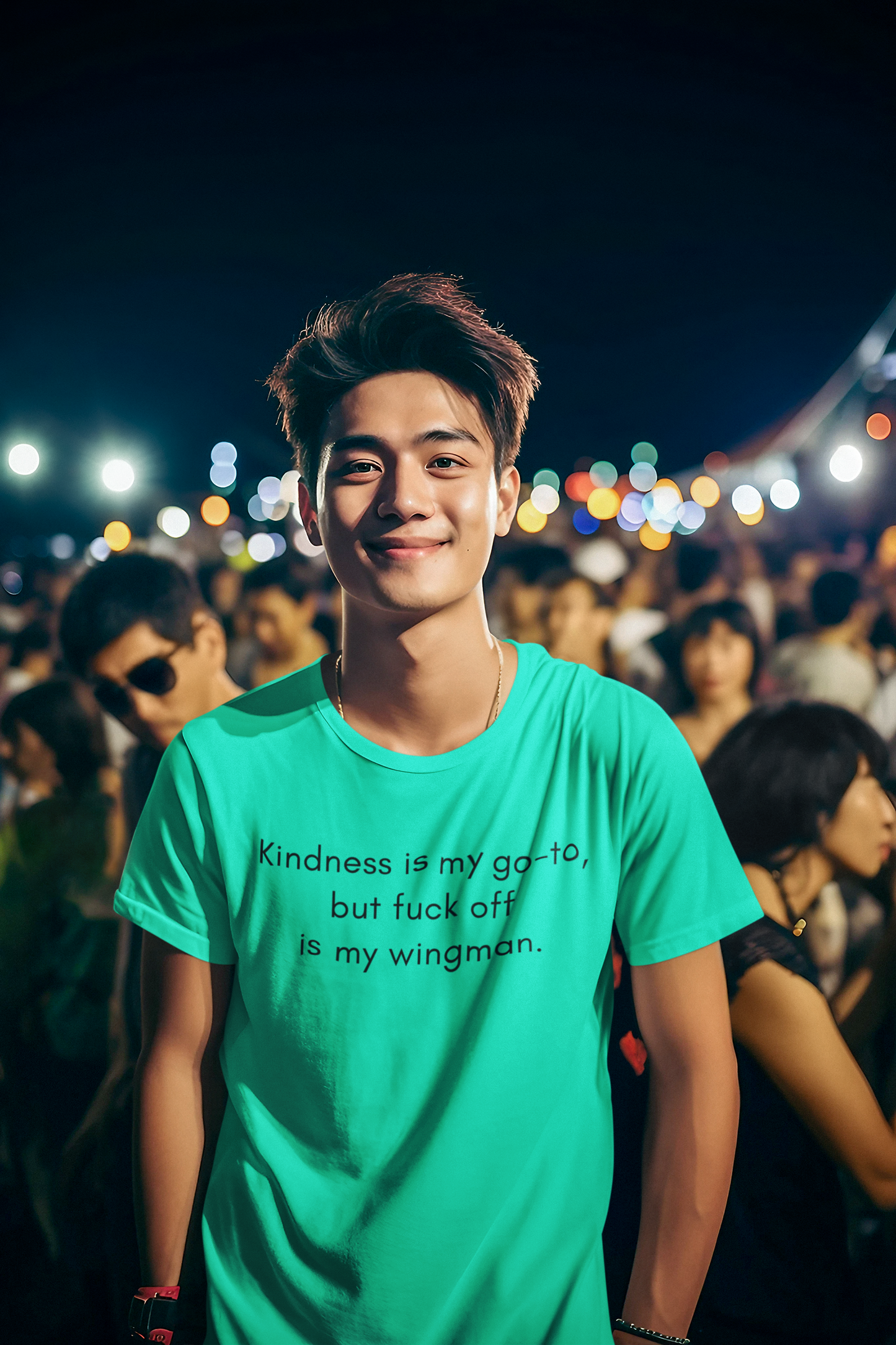 Men's Kindness Is My Go-To Mint Green T-Shirt