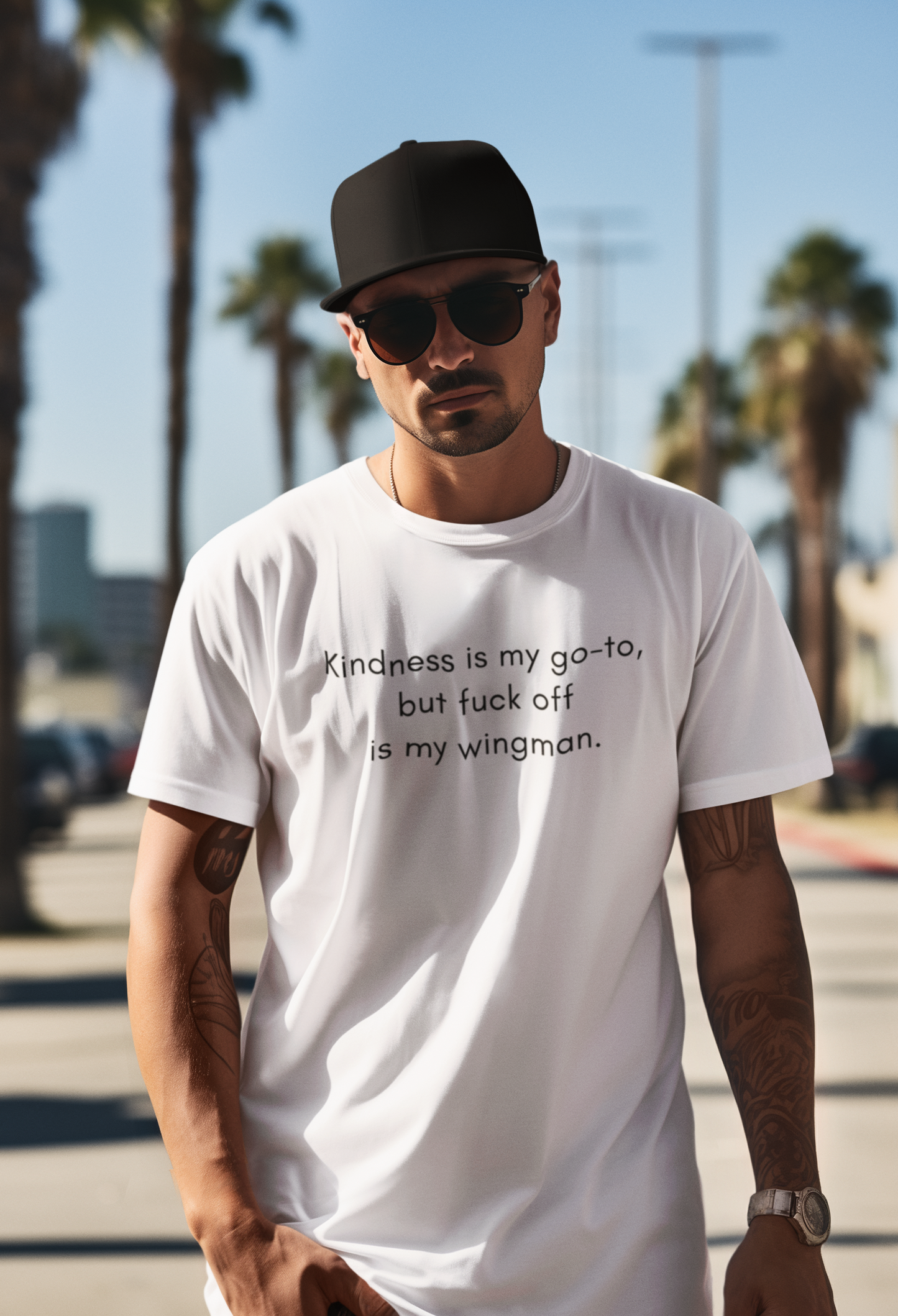 Men's Kindness Is My Go-To White T-Shirt