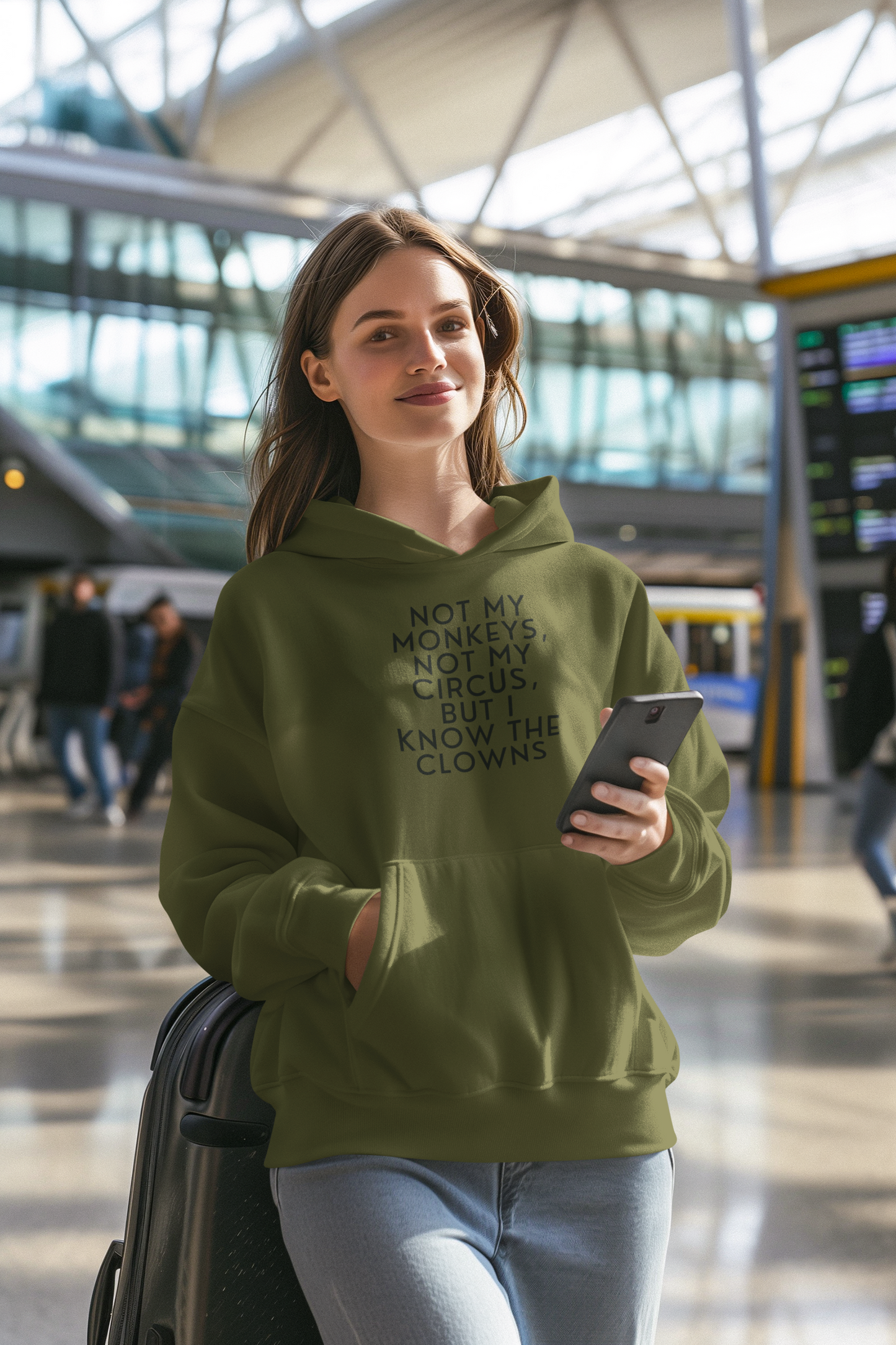 Women's Know The Clowns Green Hoodie