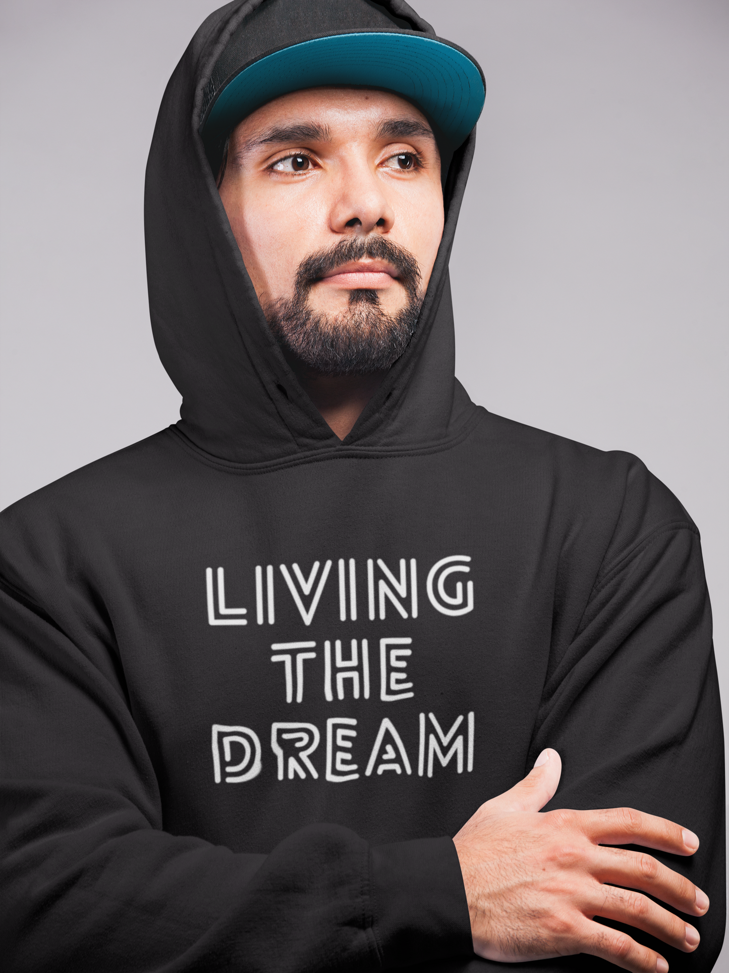 Men's Living The Dream Black Hoodie