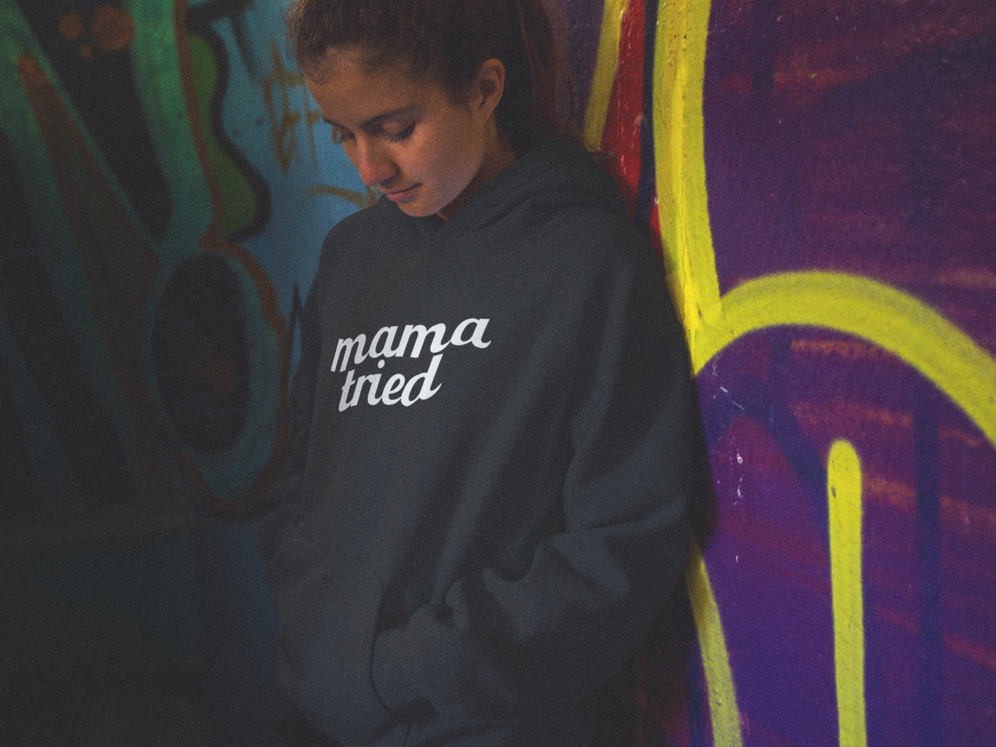 Women's Mama Tried Black Hoodie