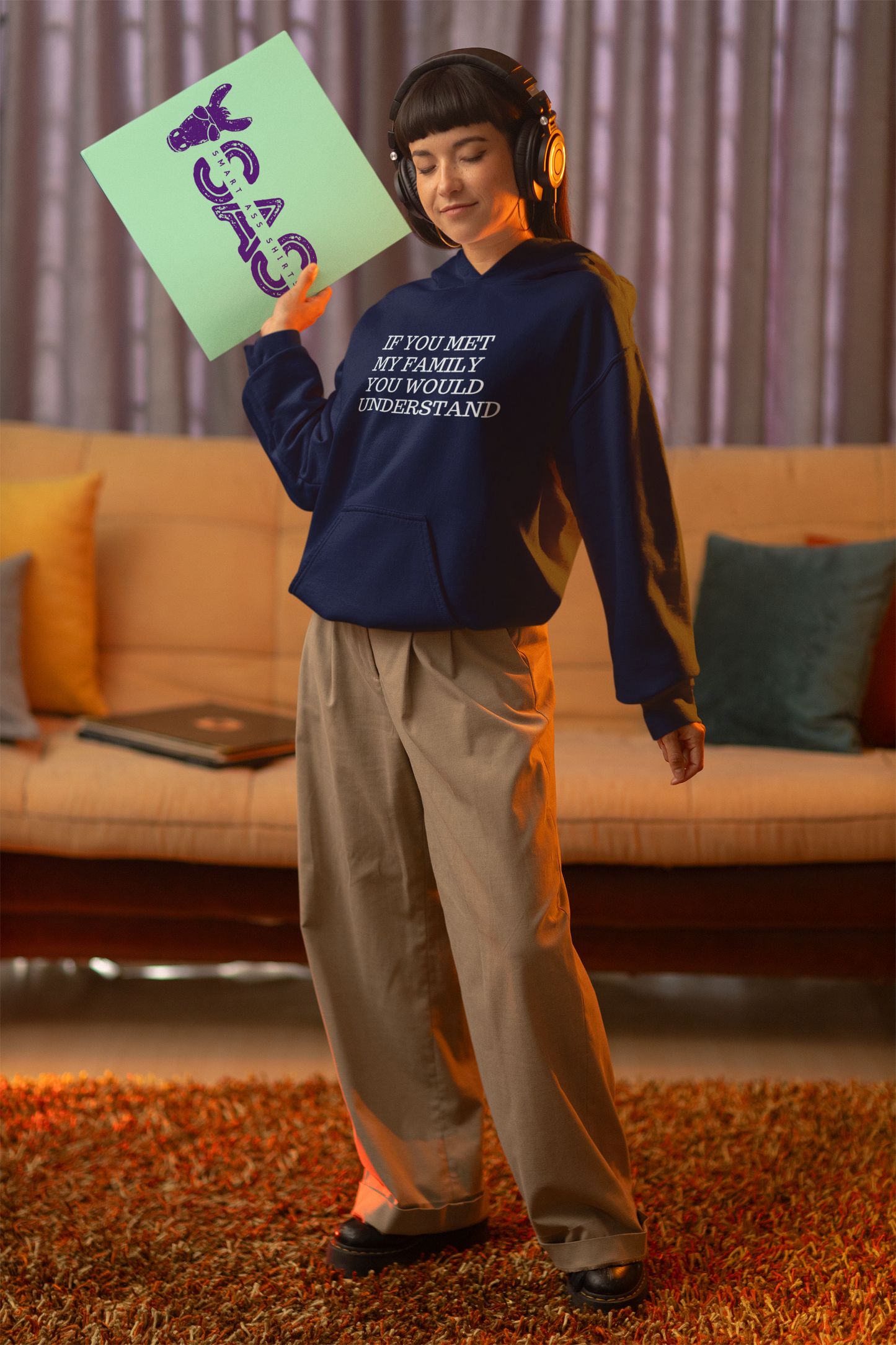 Women's If You Met My Family You Would Understand Blue Hoodie