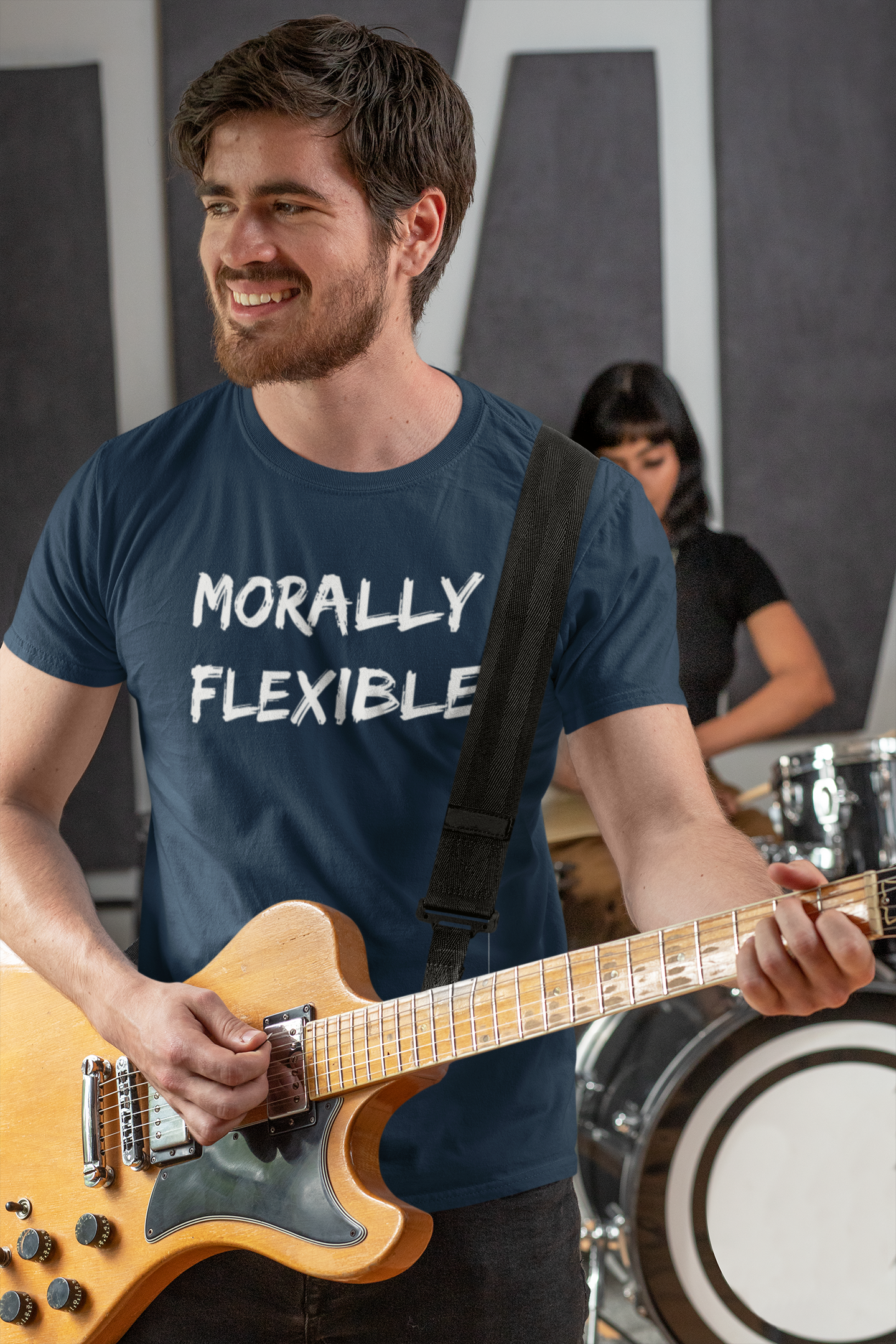 Men's Morally Flexible Blue T-Shirt