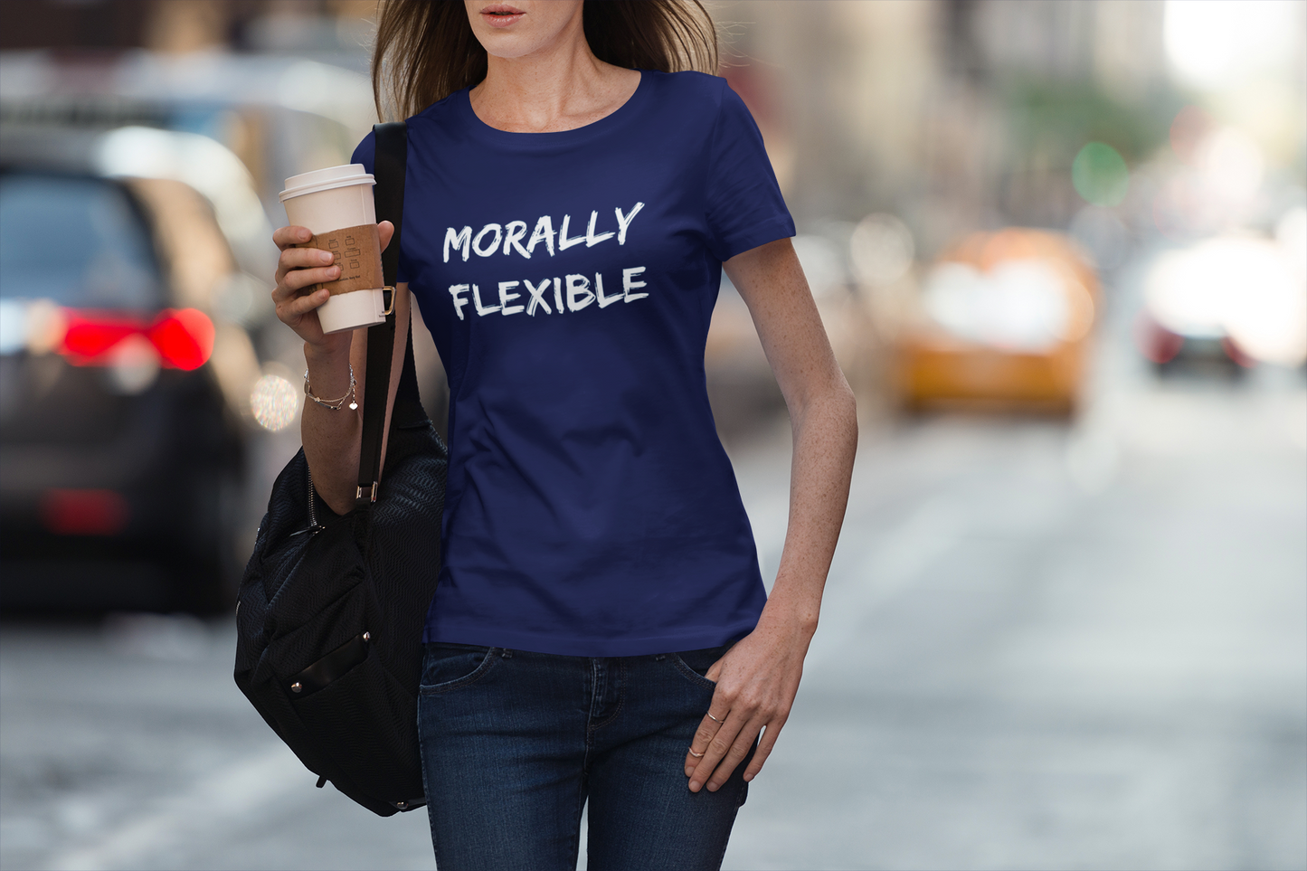 Women's Morally Flexible Blue T-Shirt