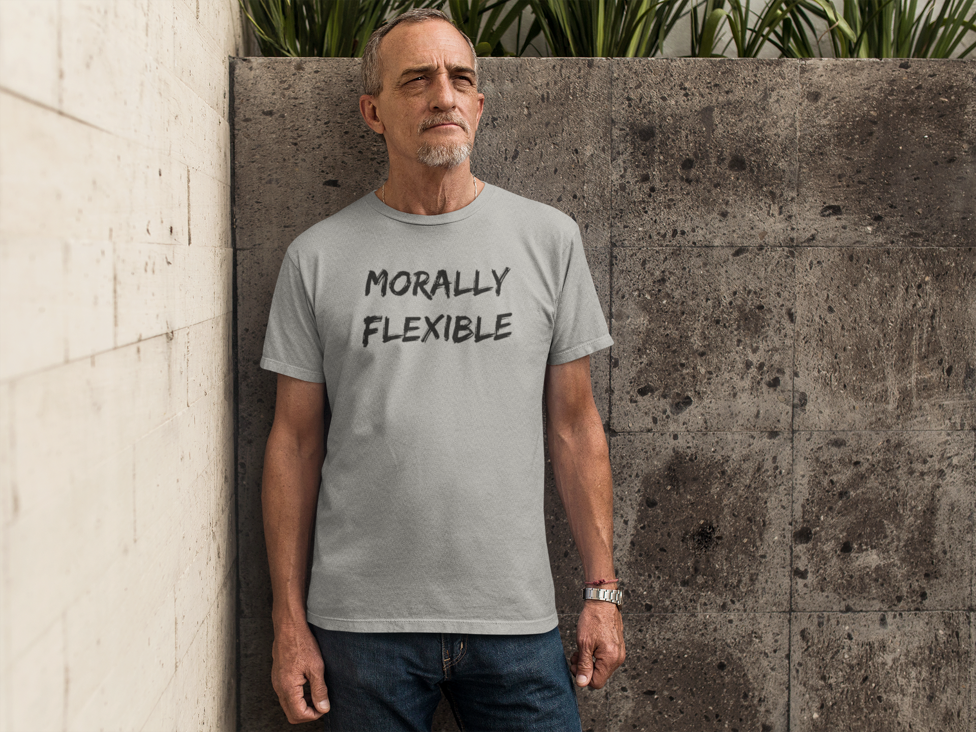 Men's Morally Flexible Grey T-Shirt