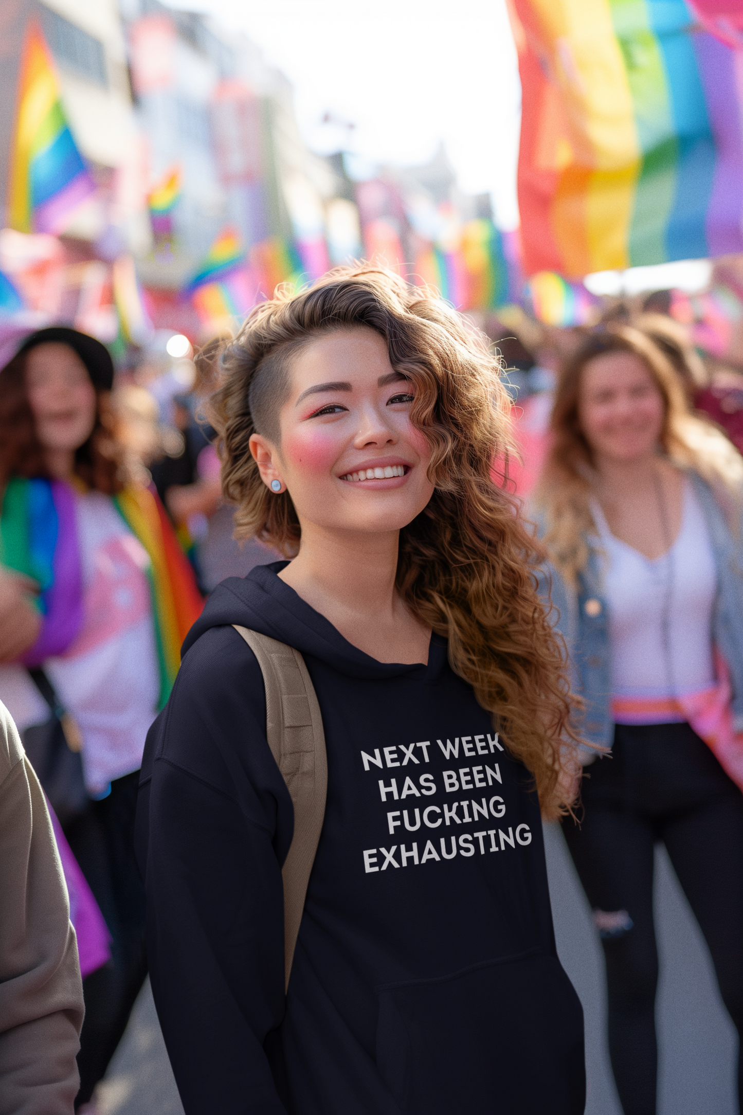 Women's Next Week Has Been Fucking Exhausting Black Hoodie
