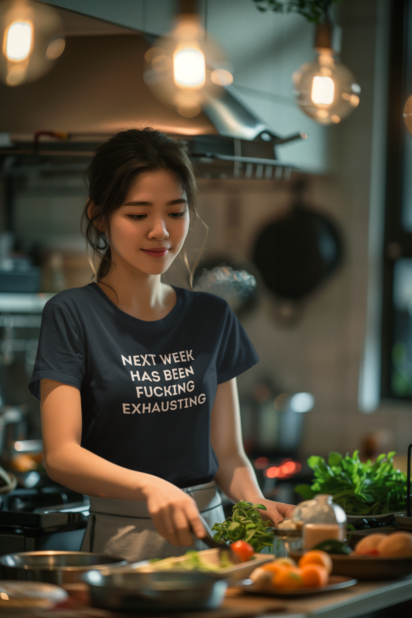 Women's Next Week Has Been Fucking Exhausting Blue T-Shirt