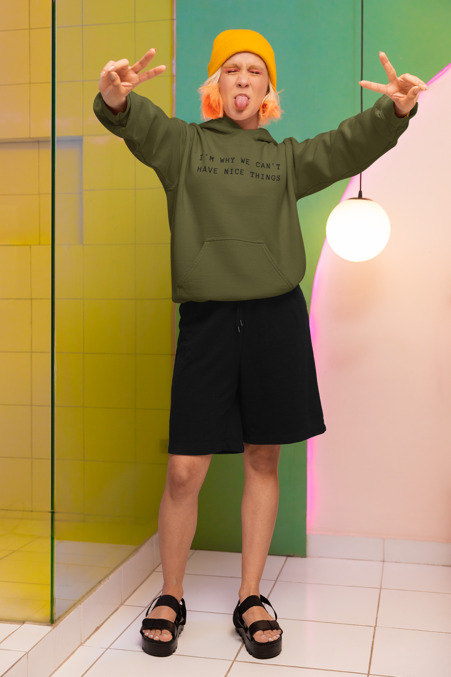 Women's I'm Why We Can't Have Nice Things Green Hoodie