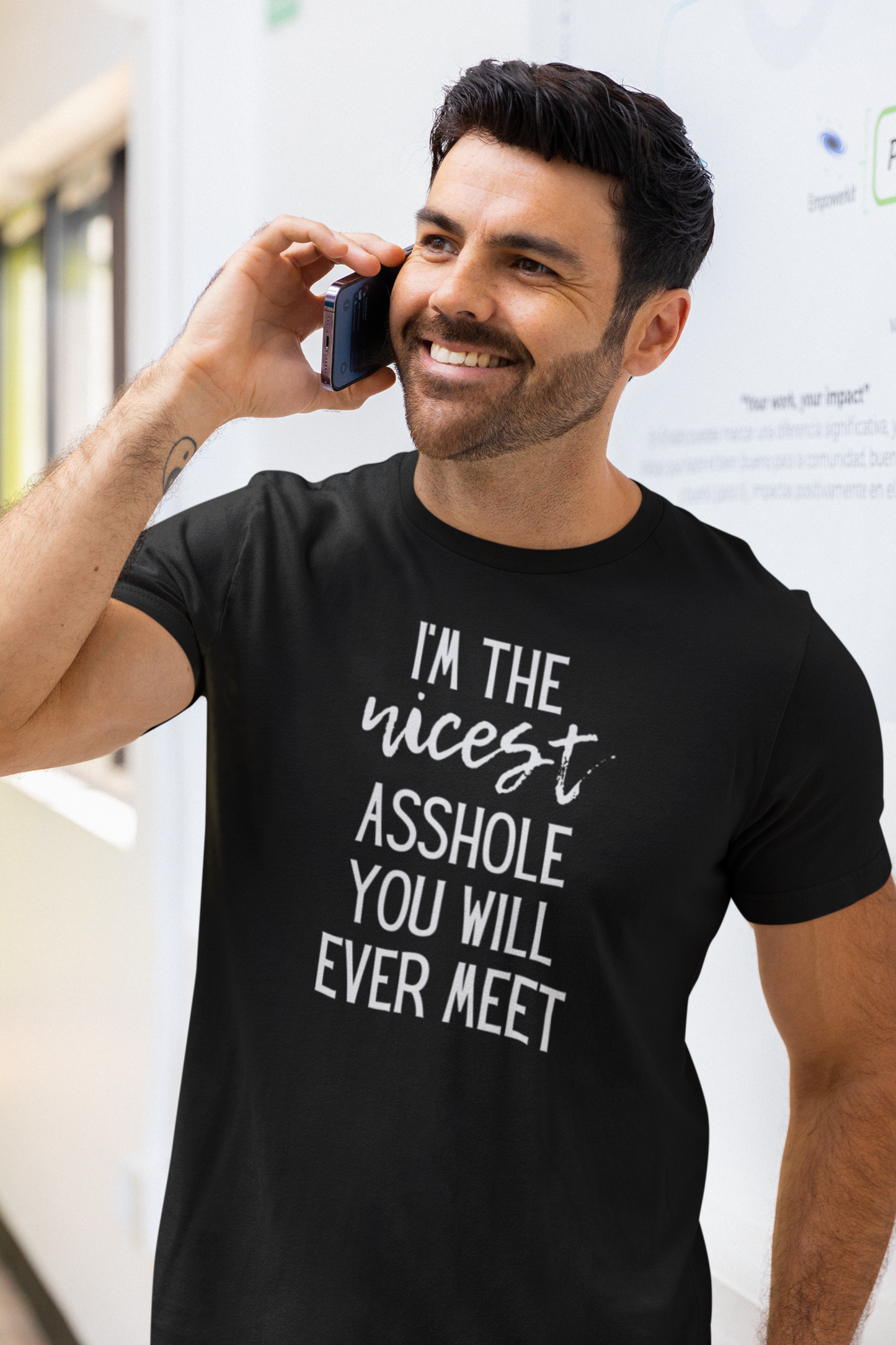 Men's I'm The Nicest Asshole You Will Ever Meet Black T-Shirt