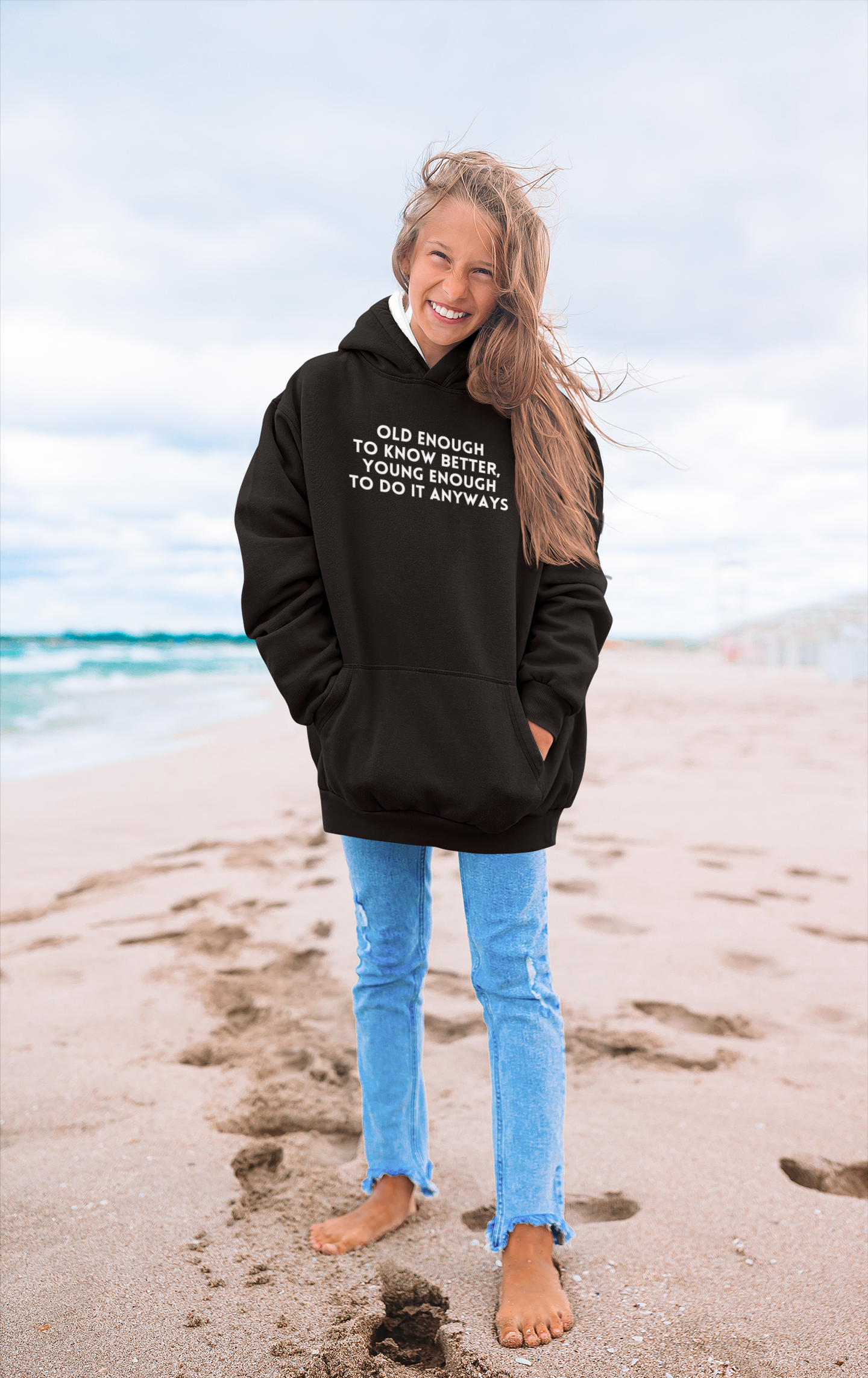 Women's Old Enough To Know Better, Young Enough To Do It Anyways Black Hoodie