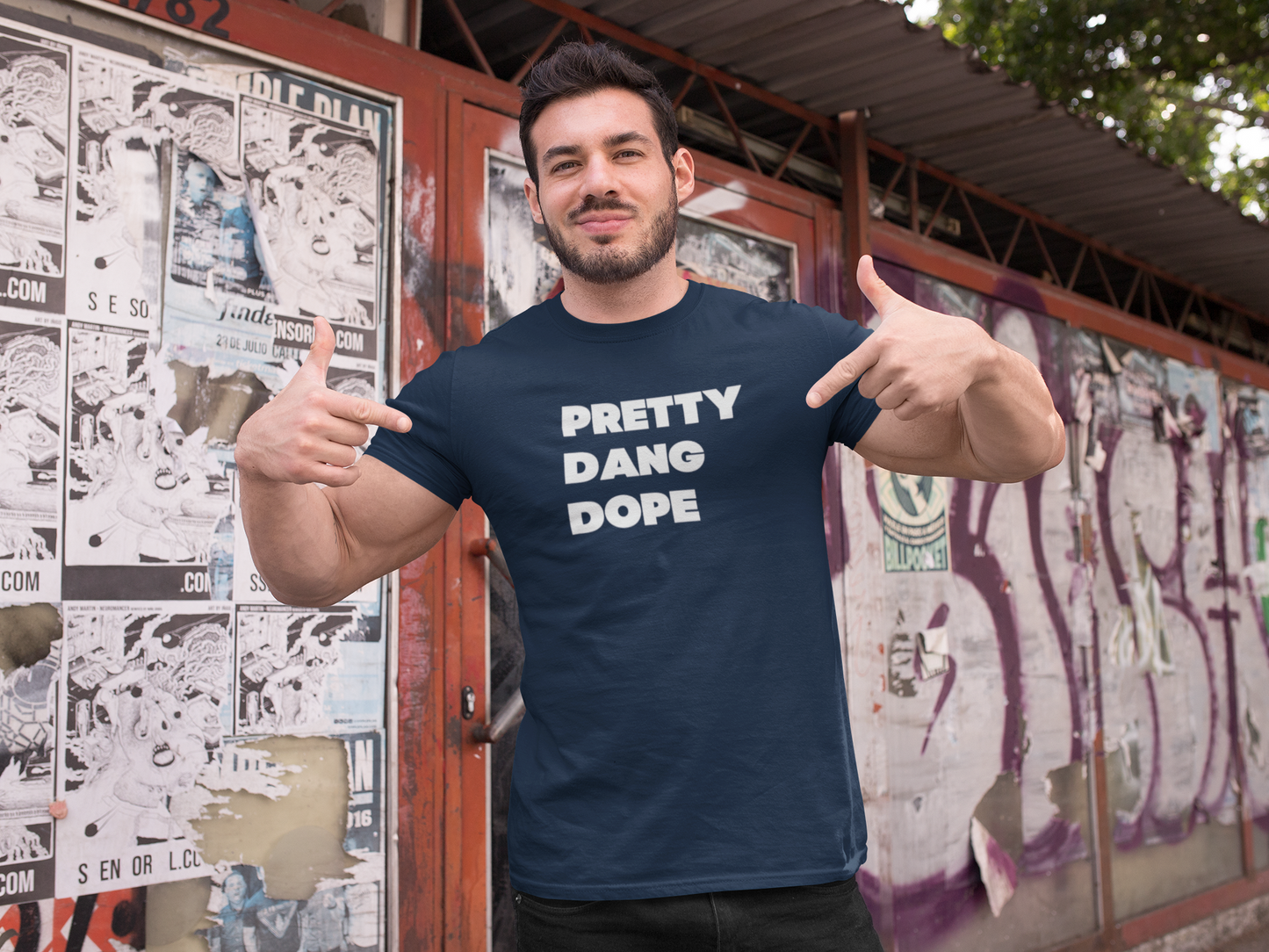 Men's Pretty Dang Dope Blue T-Shirt