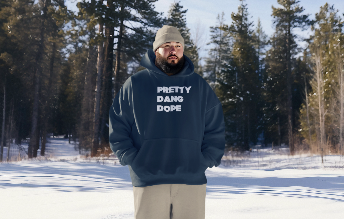 Men's Pretty Dang Dope Blue Hoodie