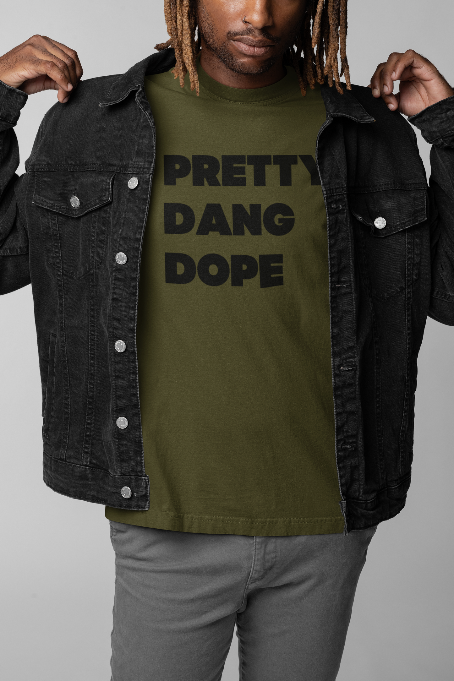 Men's Pretty Dang Dope Green T-Shirt