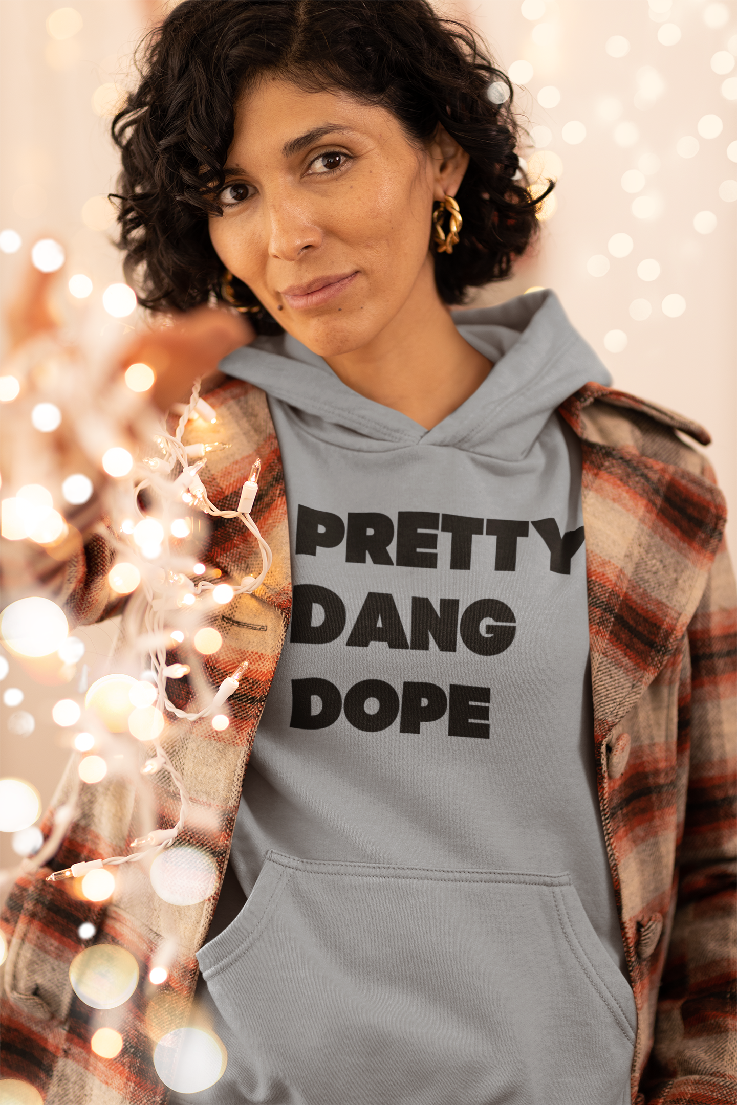Women's Pretty Dang Dope Grey Hoodie
