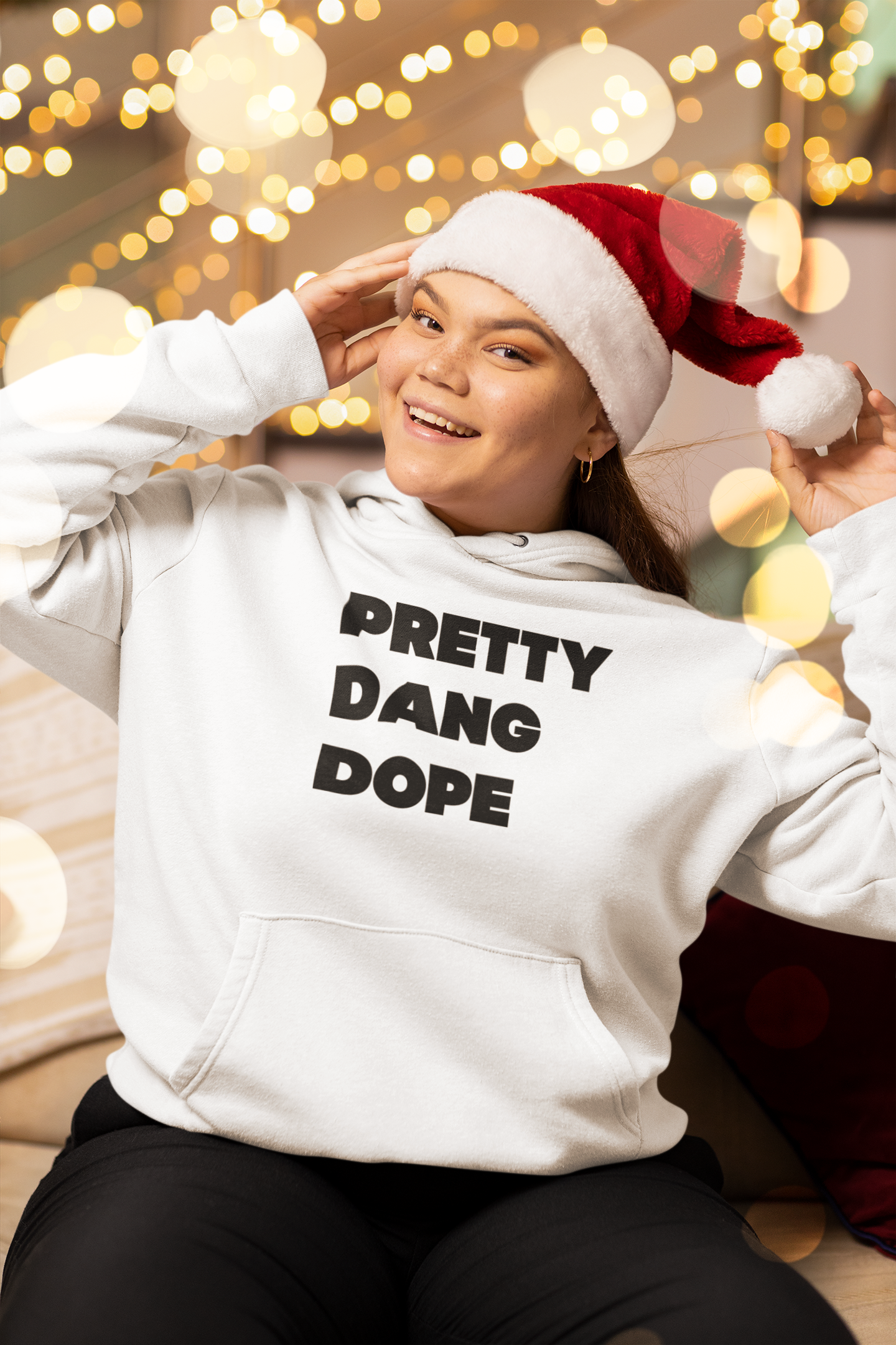 Women's Pretty Dang Dope White Hoodie