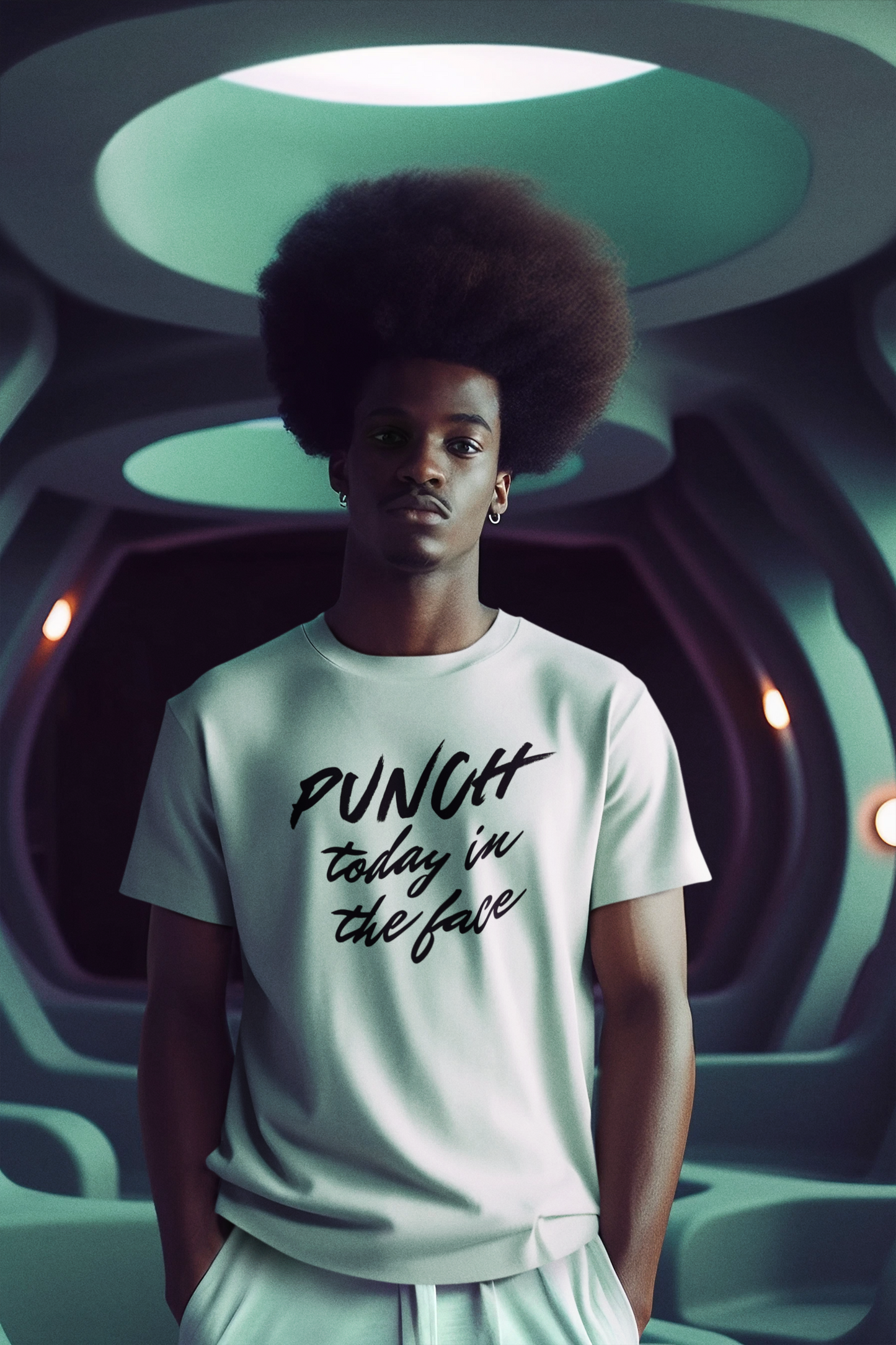 Men's Punch Today In The Face White T-Shirt