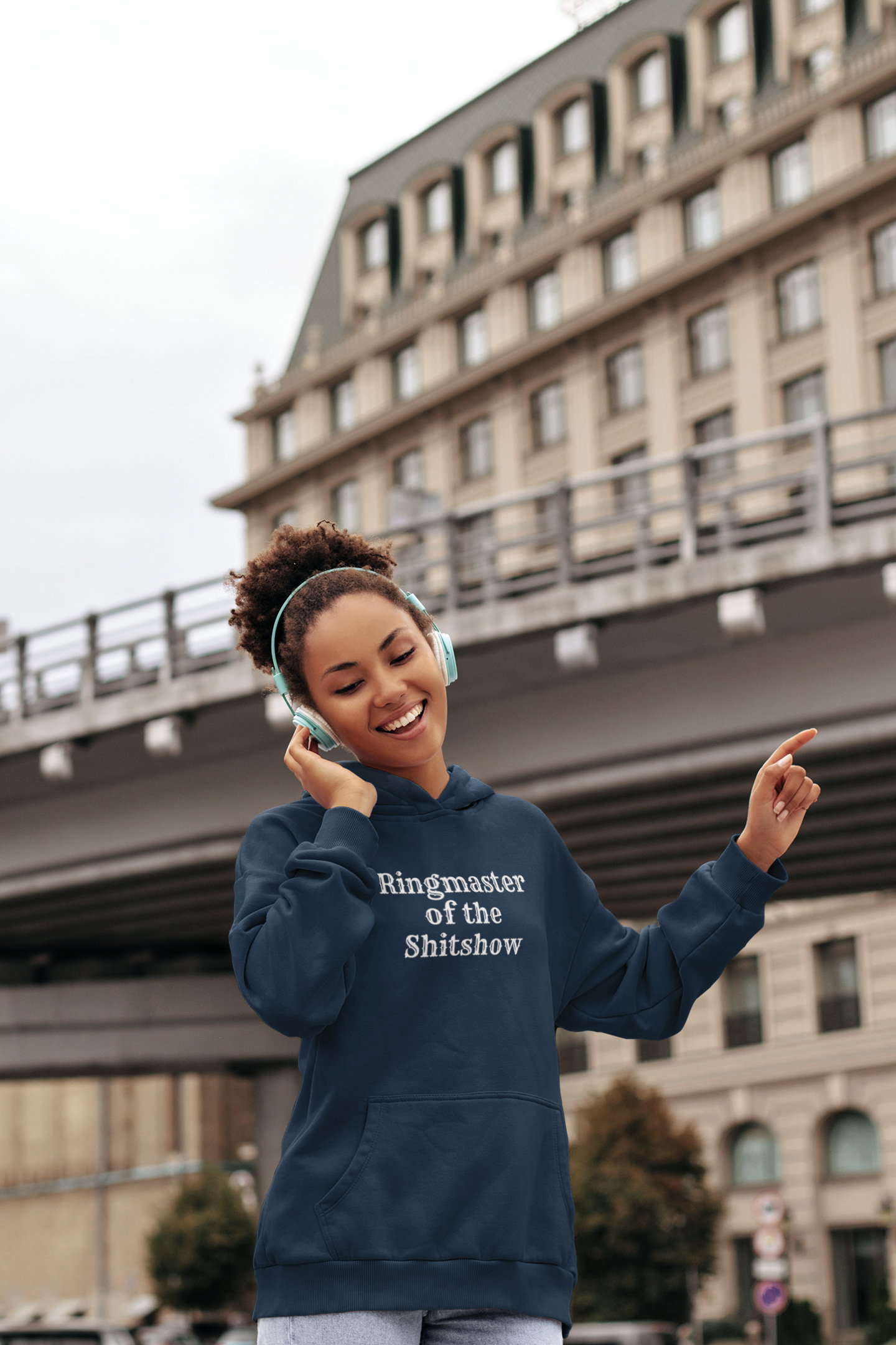 Women's Ringmaster Of The Shitshow Blue Hoodie