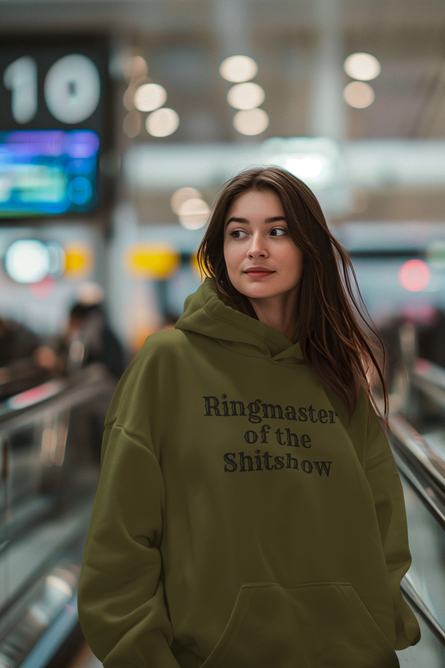 Women's Ringmaster Of The Shitshow Green Hoodie