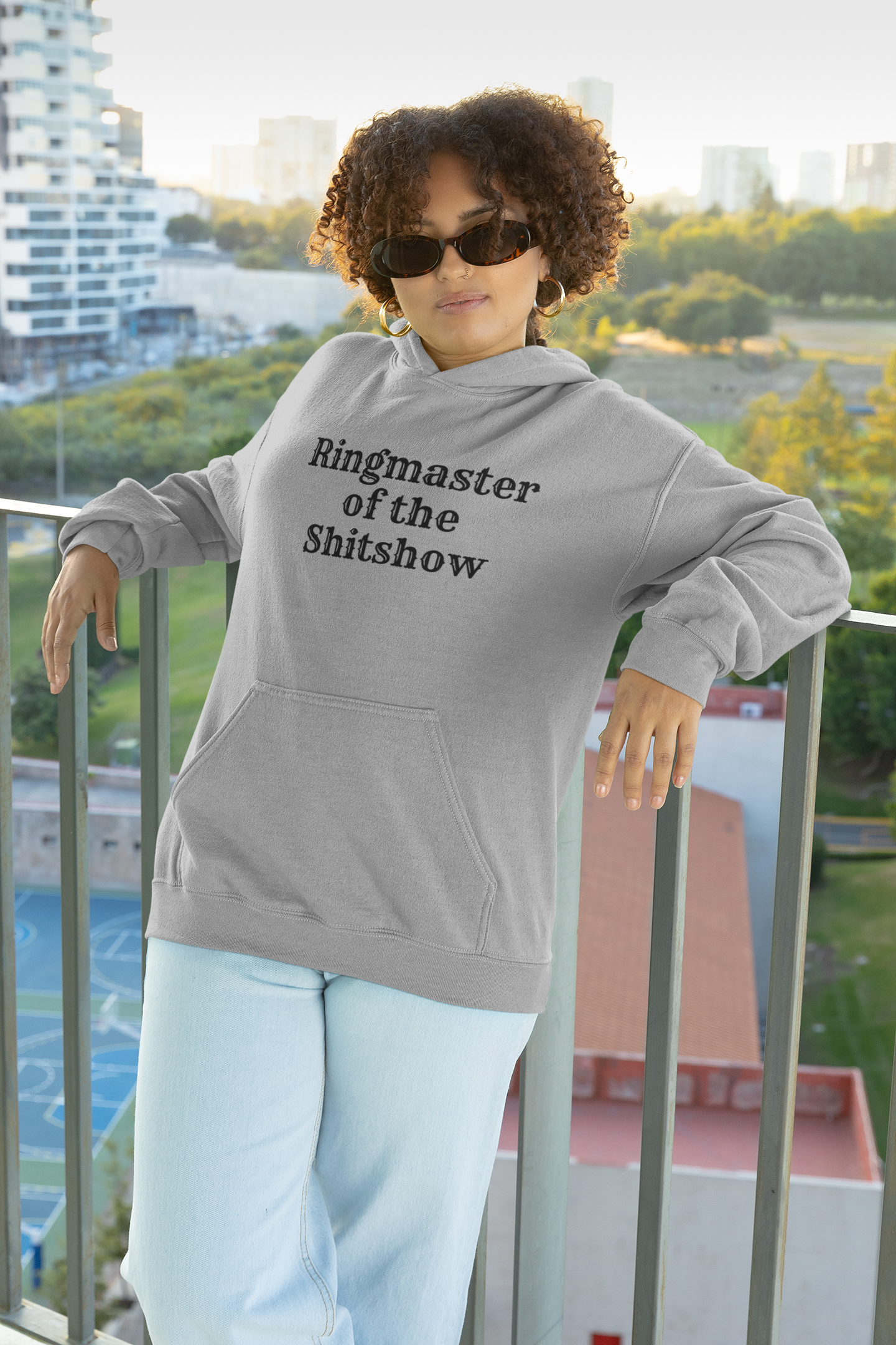 Women's Ringmaster Of The Shitshow Grey Hoodie