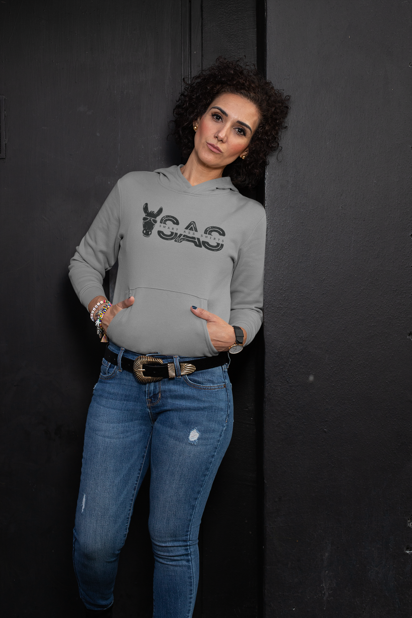 Women's SAS Donkey Grey Hoodie