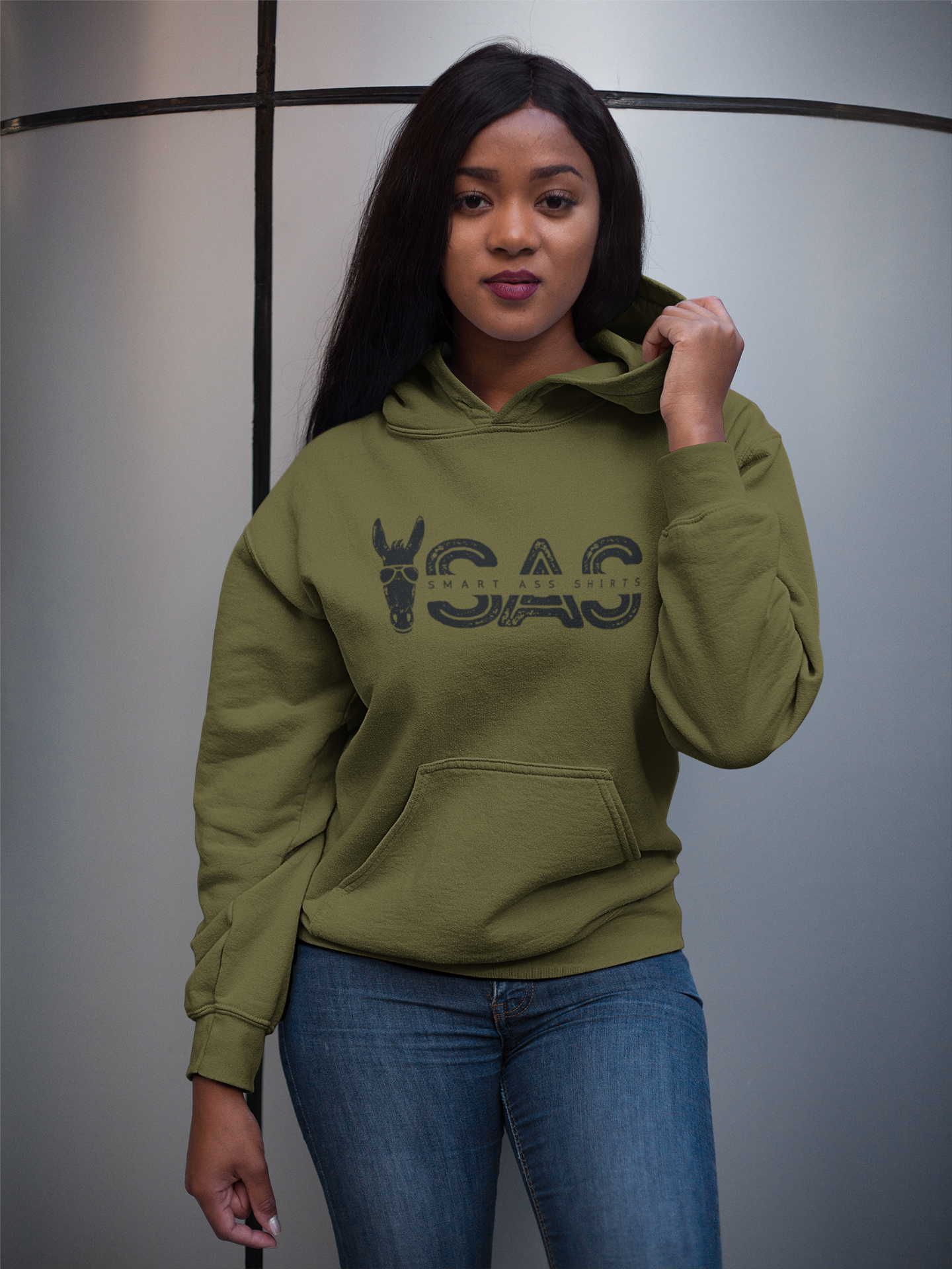 Women's SAS Donkey Green Hoodie