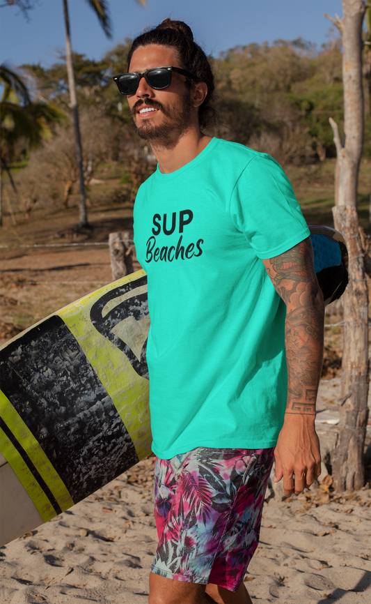 Men's Sup Beaches Mint Green T-Shirt