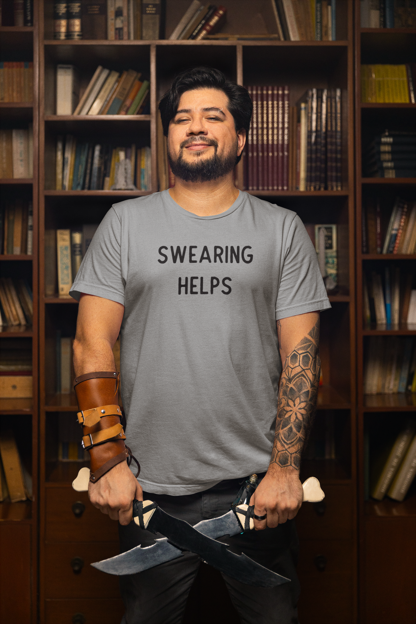Men's Swearing Helps Grey T-Shirt