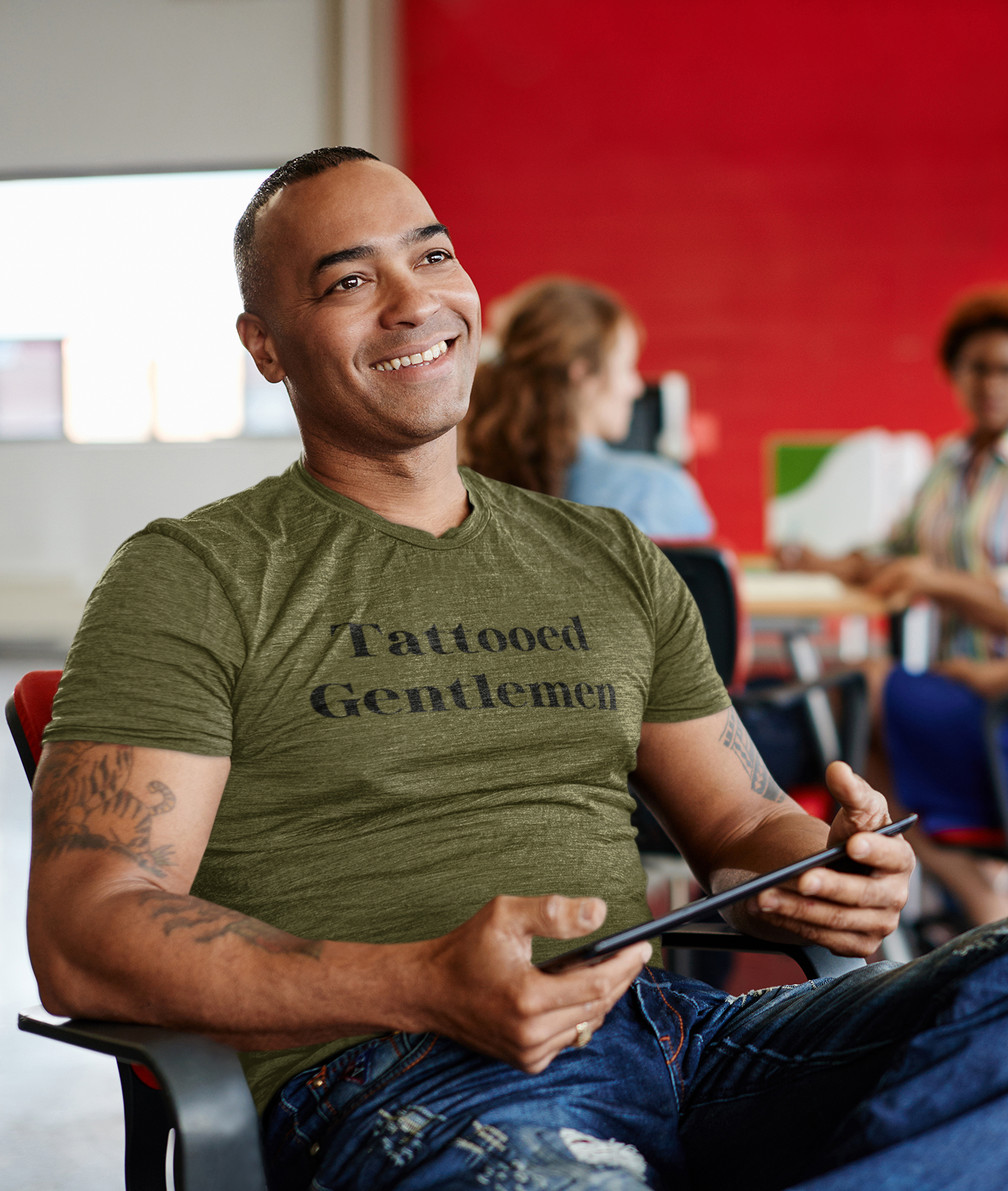 Men's Tattooed Gentlemen Green T-Shirt