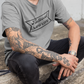 Men's Tattooed Low Life Grey T-Shirt