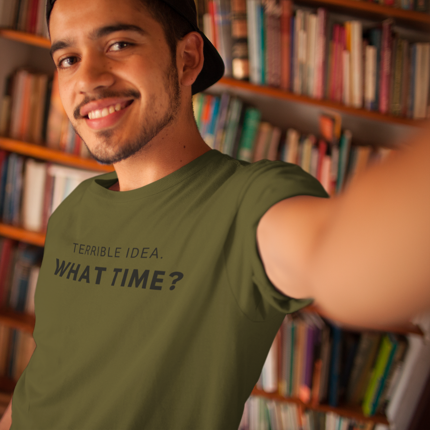 Men's Terrible Idea. What Time? Green T-Shirt