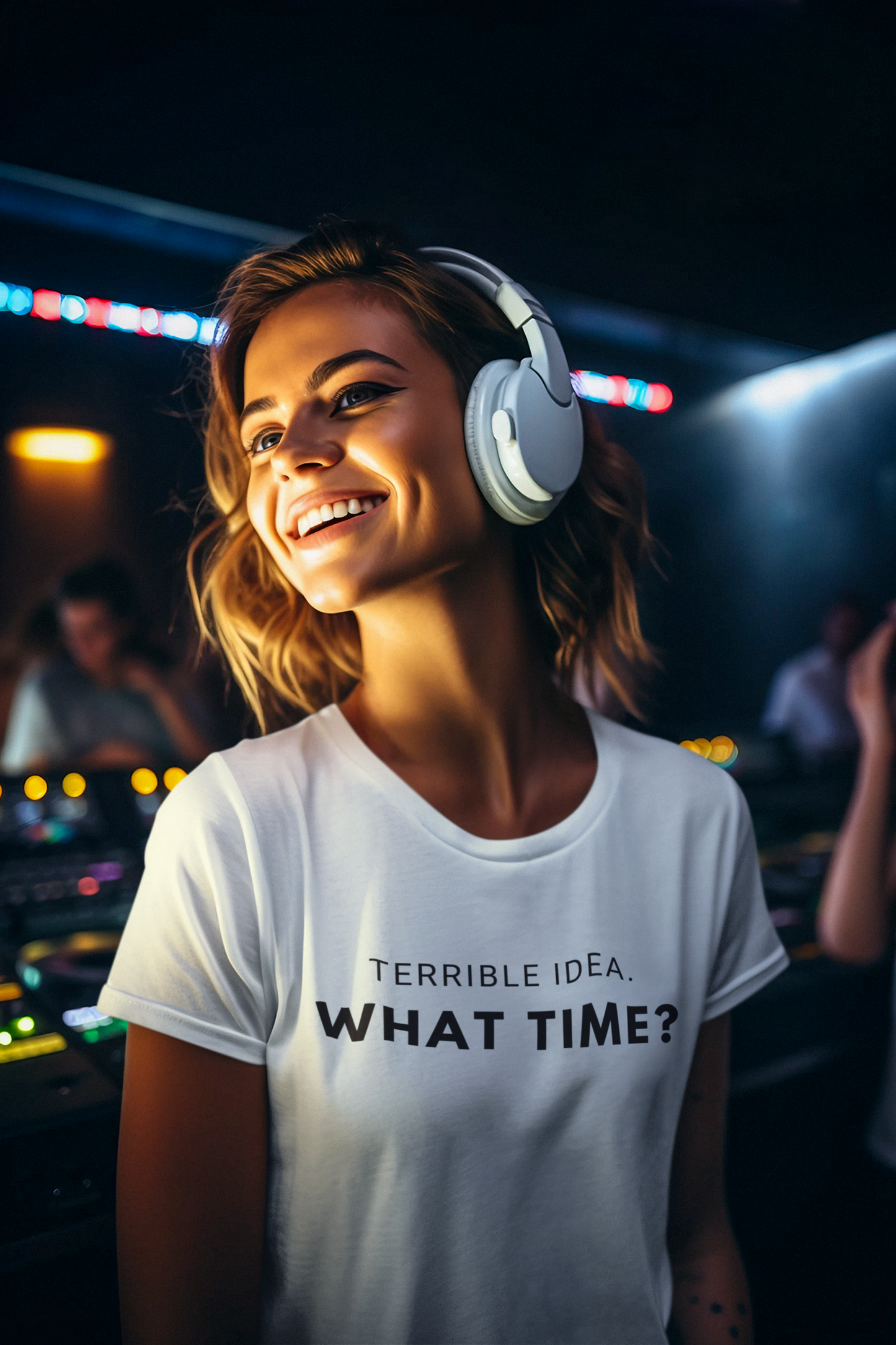 Women's Terrible Idea. What Time? White T-Shirt
