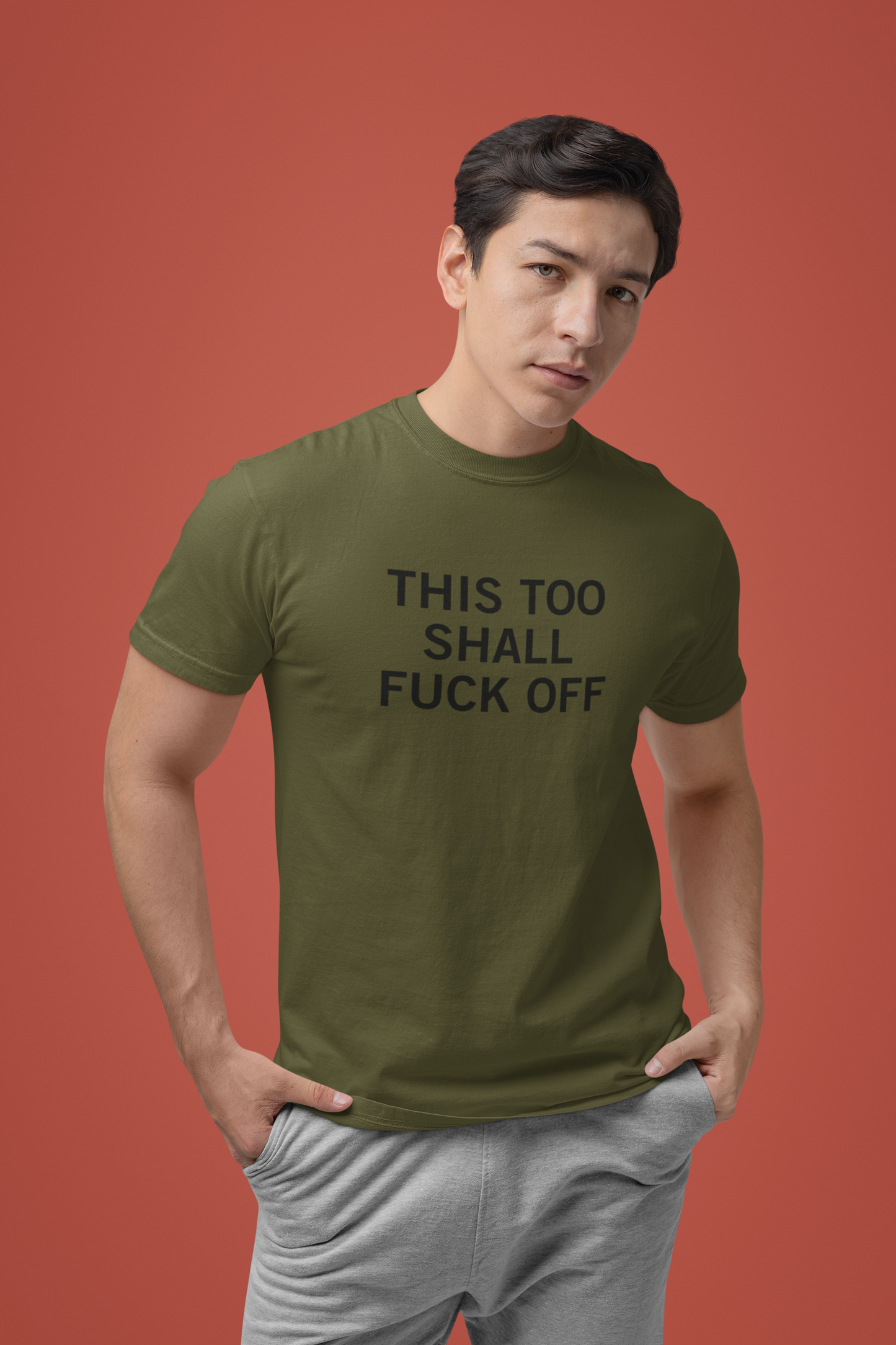 Men's This Too Shall Fuck Off Green Tee