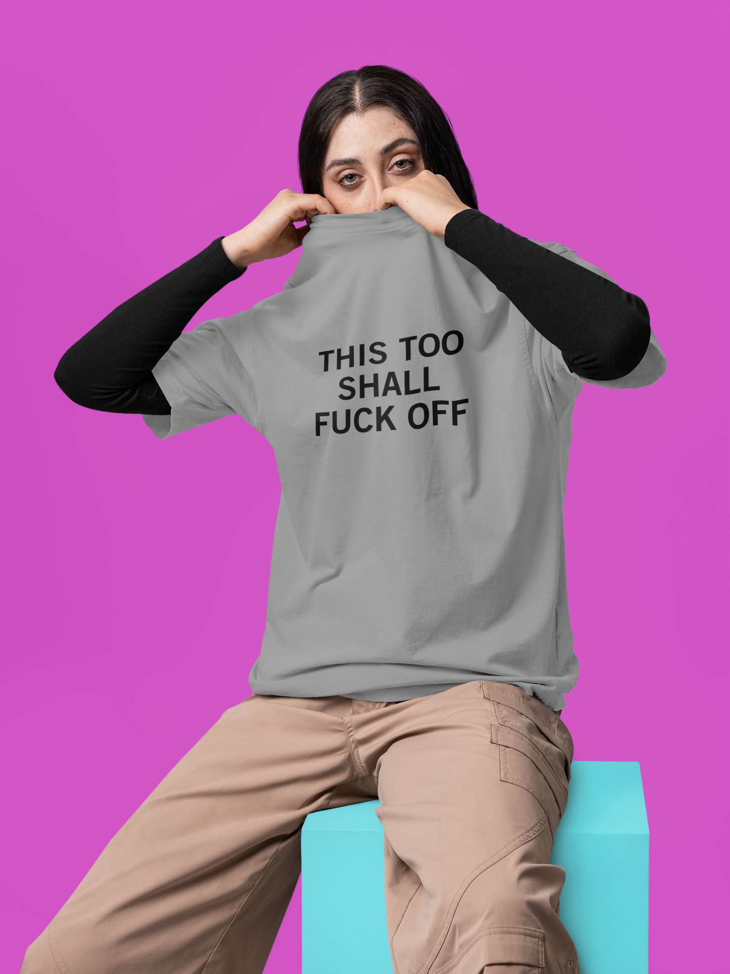 Women's This Too Shall Fuck Off Grey Tee
