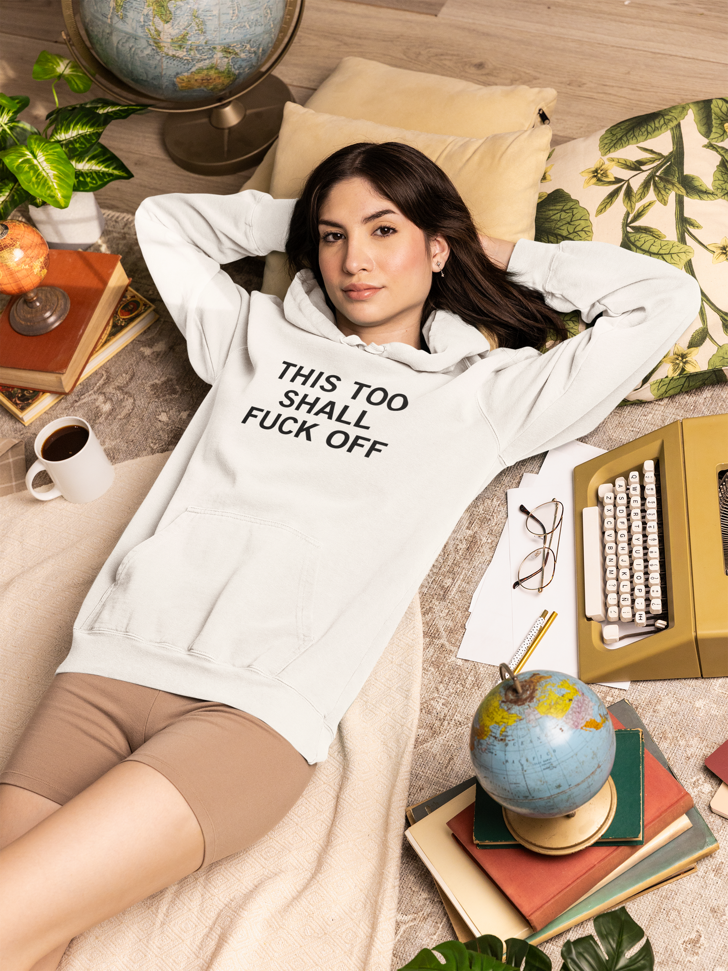 Women's This Too Shall Fuck Off White Hoodie