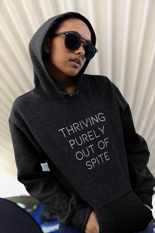 Women's Thriving Purely Out Of Spite Black Hoodie