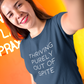 Women's Thriving Purely Out Of Spite Blue T-shirt