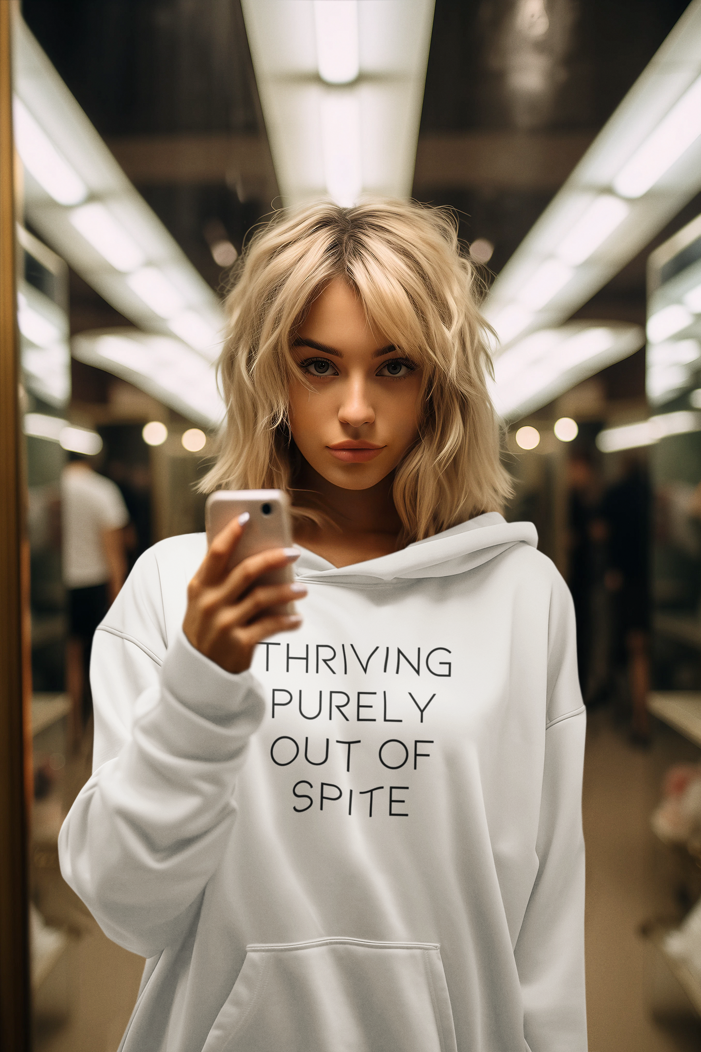 Women's Thriving Purely Out Of Spite White Hoodie