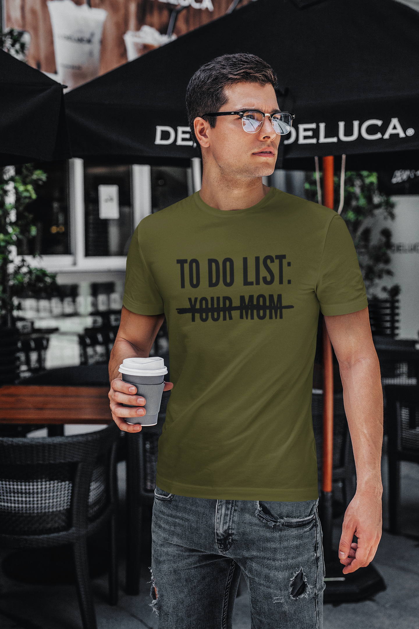 Men's To Do List: Your Mom Green T-Shirt