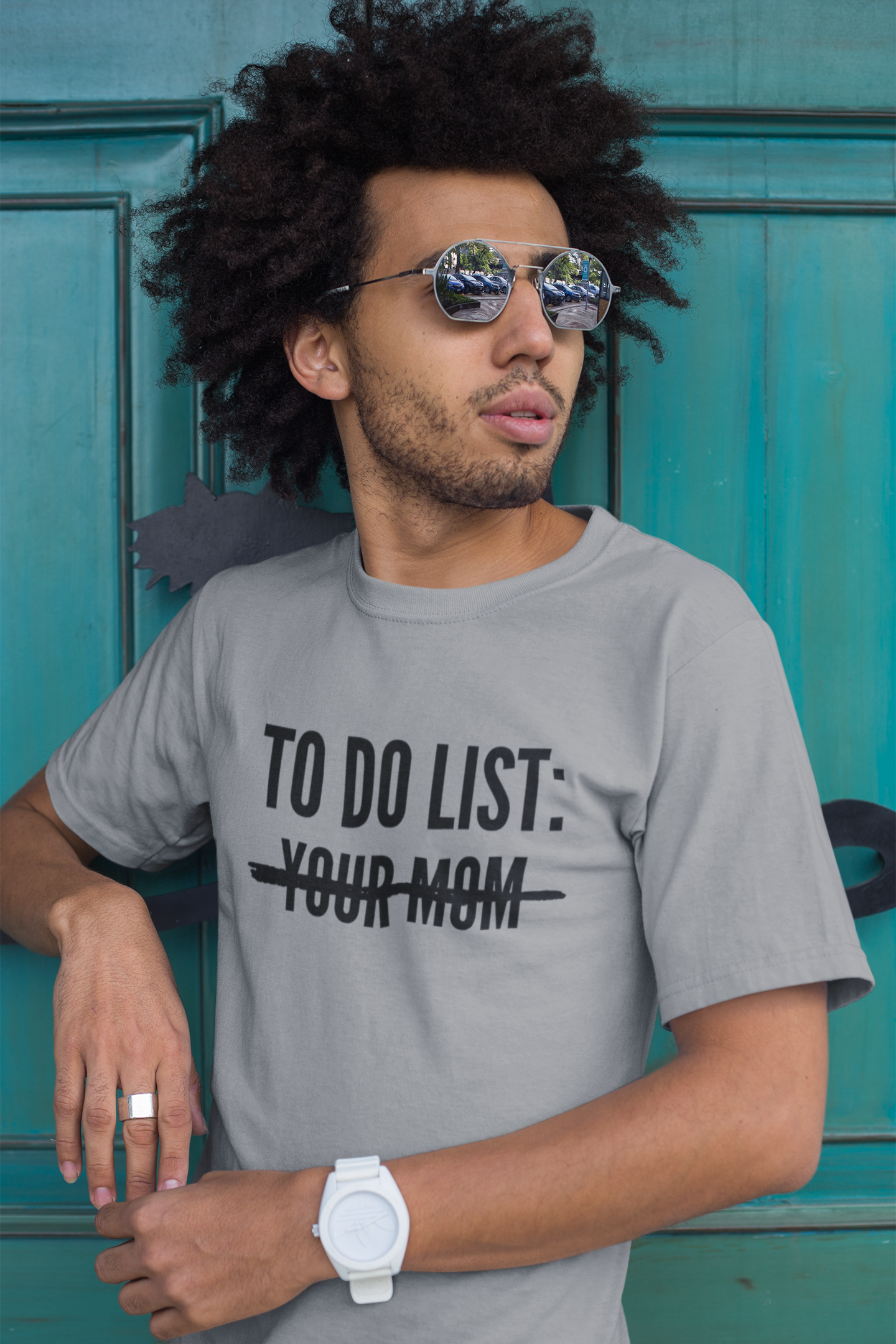 Men's To Do List: Your Mom Grey T-Shirt