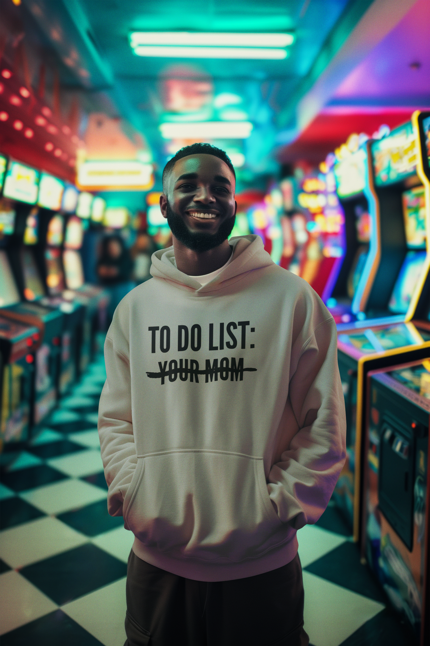 Men's To Do List: Your Mom Grey Hoodie
