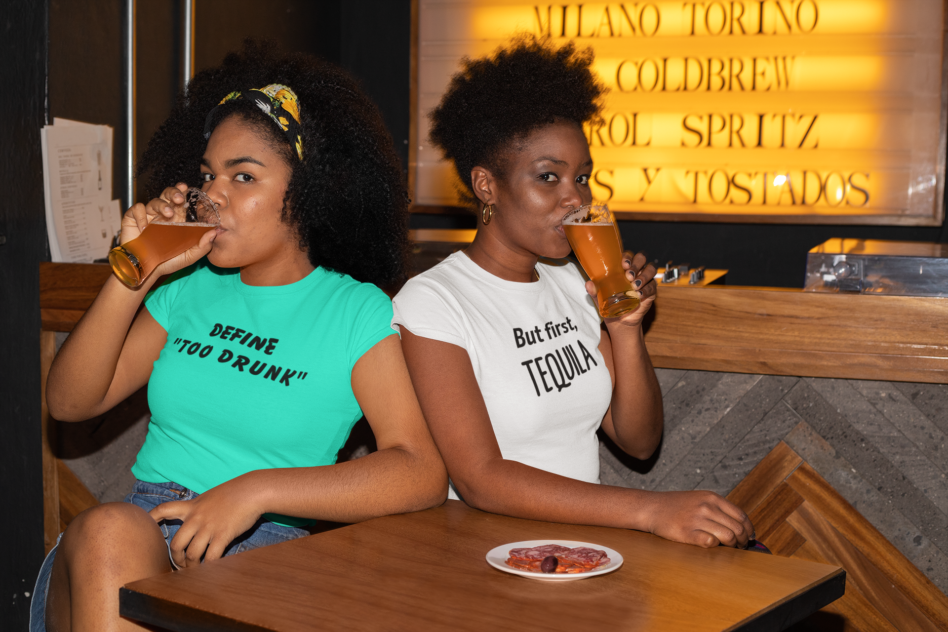 Women's Define Too Drunk Mint Green T-Shirt