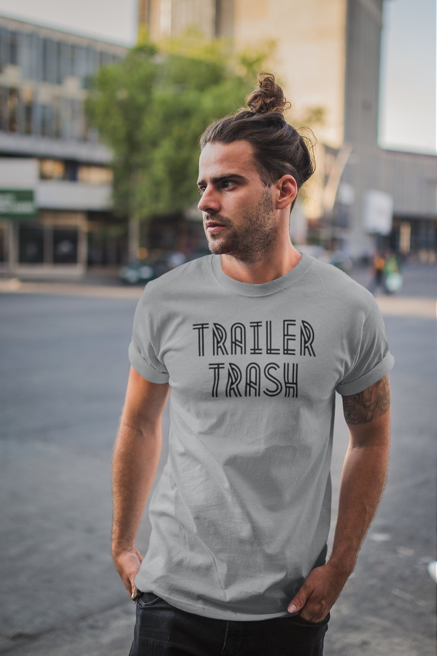 Men's Trailer Trash Grey T-Shirt