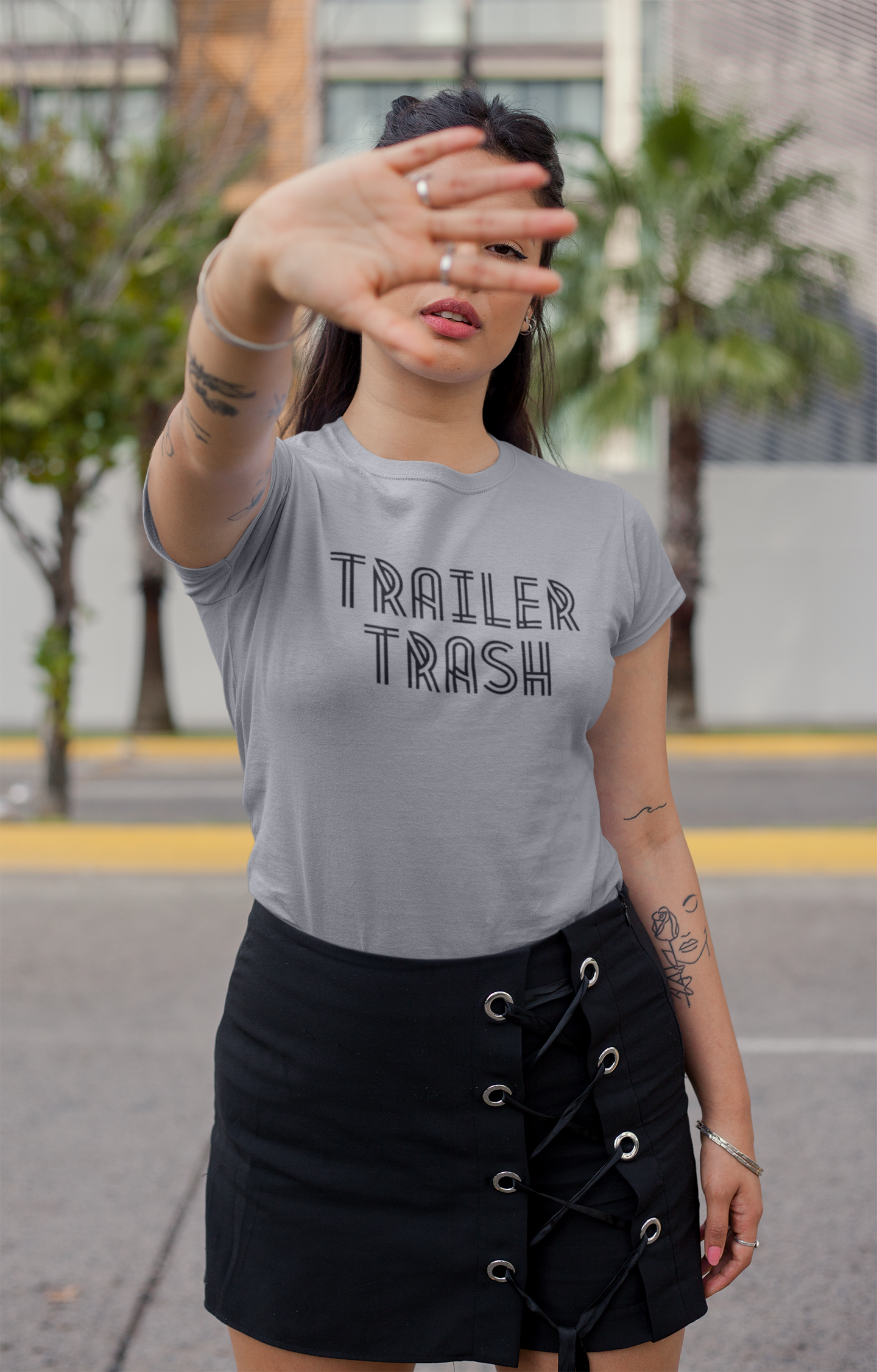 Women's Trailer Trash Grey T-Shirt