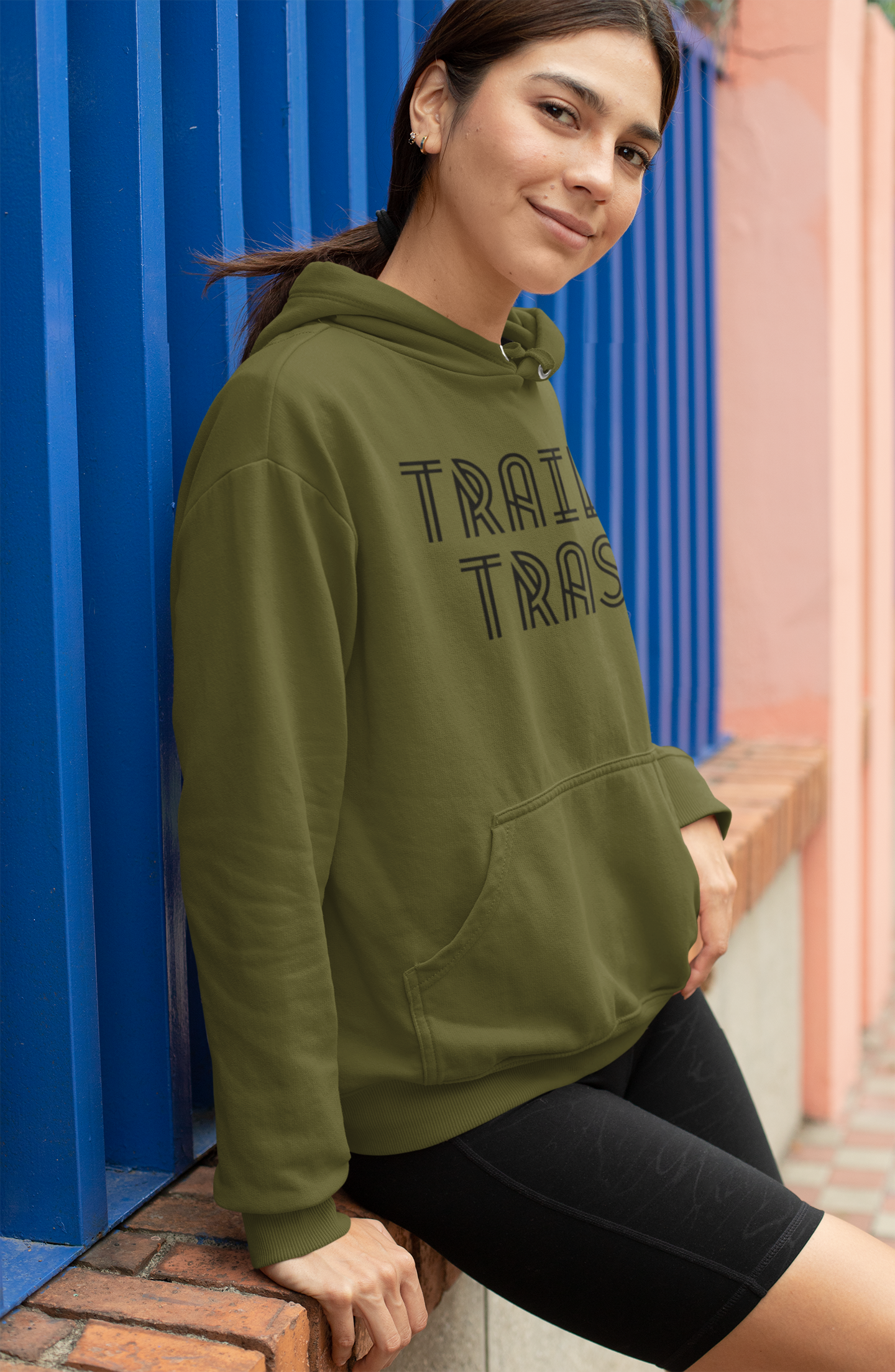 Women's Trailer Trash Green Hoodie