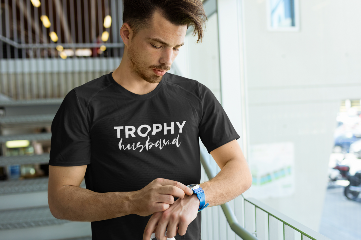 Men's Trophy Husband Black T-Shirt